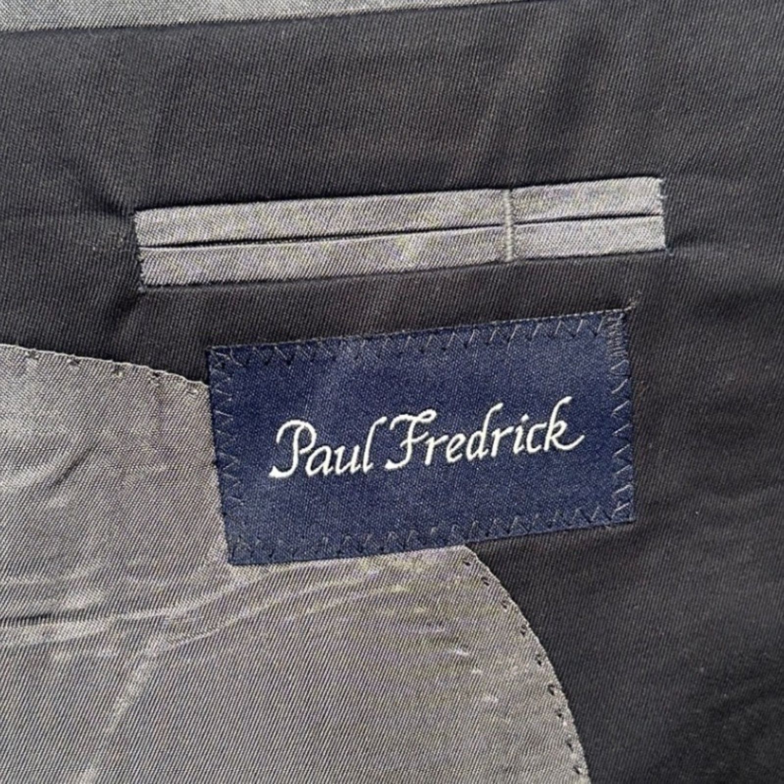 Paul Fredrick Paul Fredrick Suit Mens 48 XL Navy Blue 2-Button Size 48L - 8 Thumbnail