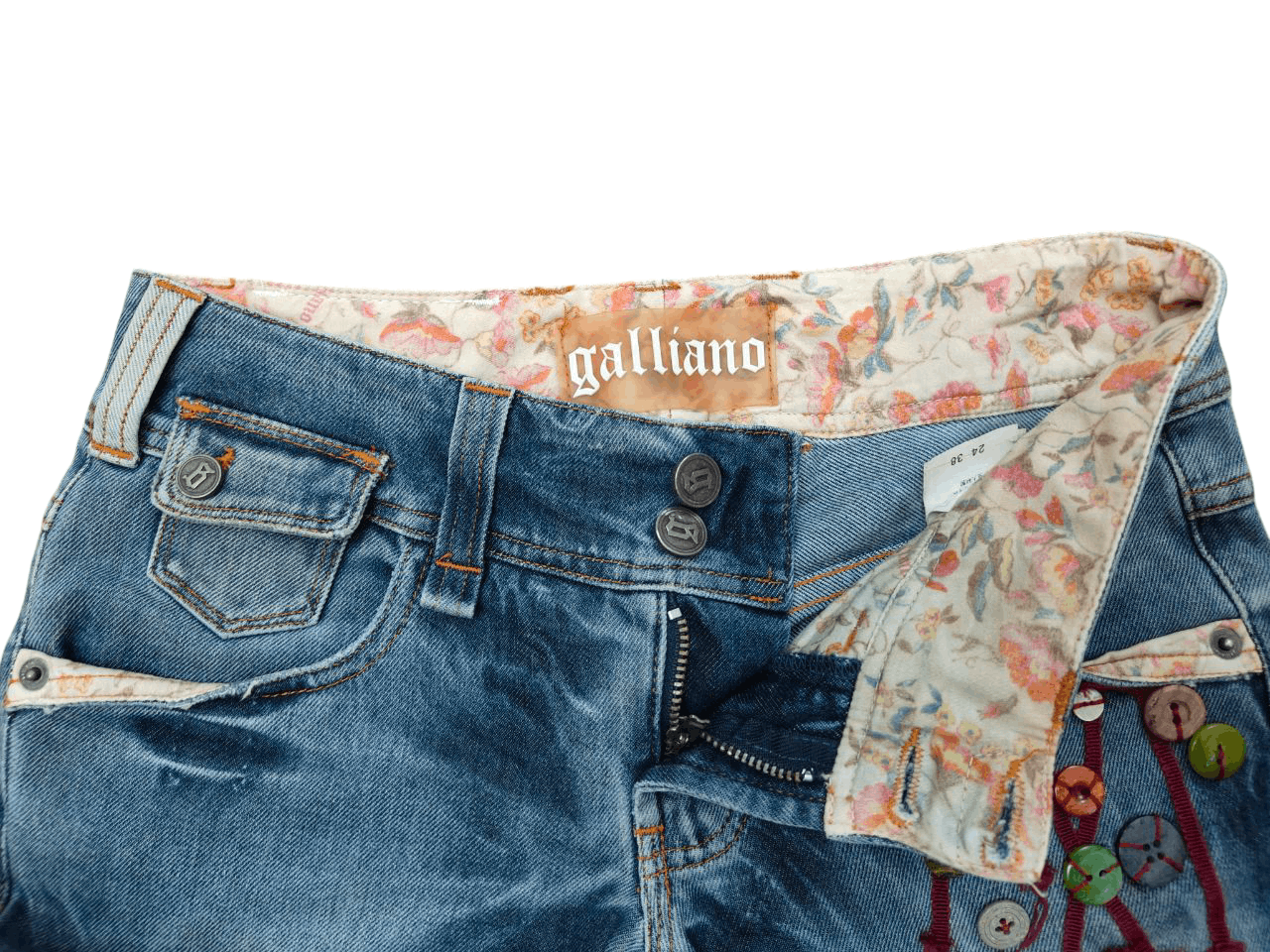 John Galliano Galliano Crop Denim Size 27" / US 4 / IT 40 - 3 Thumbnail