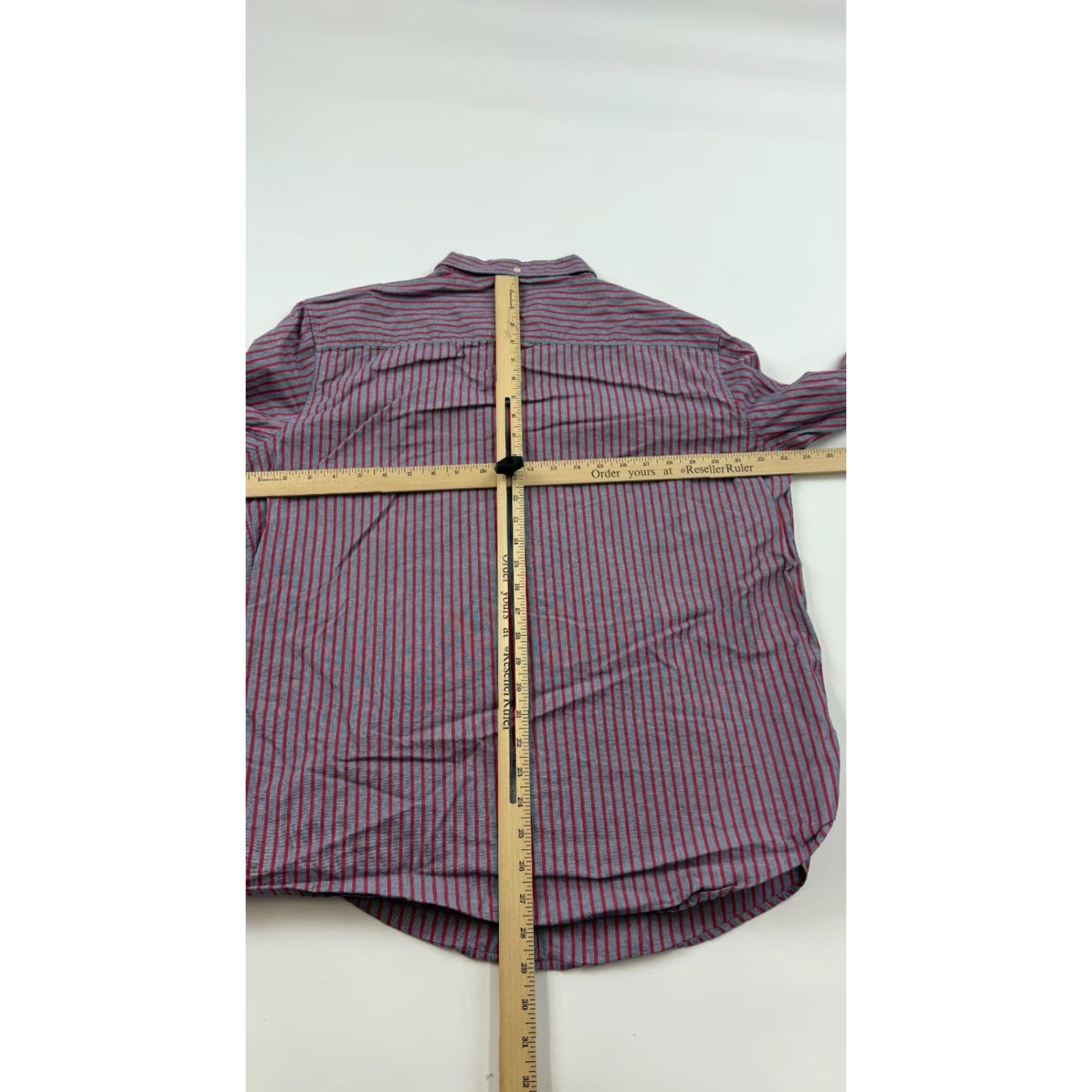Ben Sherman Ben Sherman Shirt Mens 2XL Gray Red Striped Long Sleeve Button-Down Collared Shirt Casual Outdoor Pocketed Mens 2XL Size US XXL / EU 58 / 5 - 6 Thumbnail