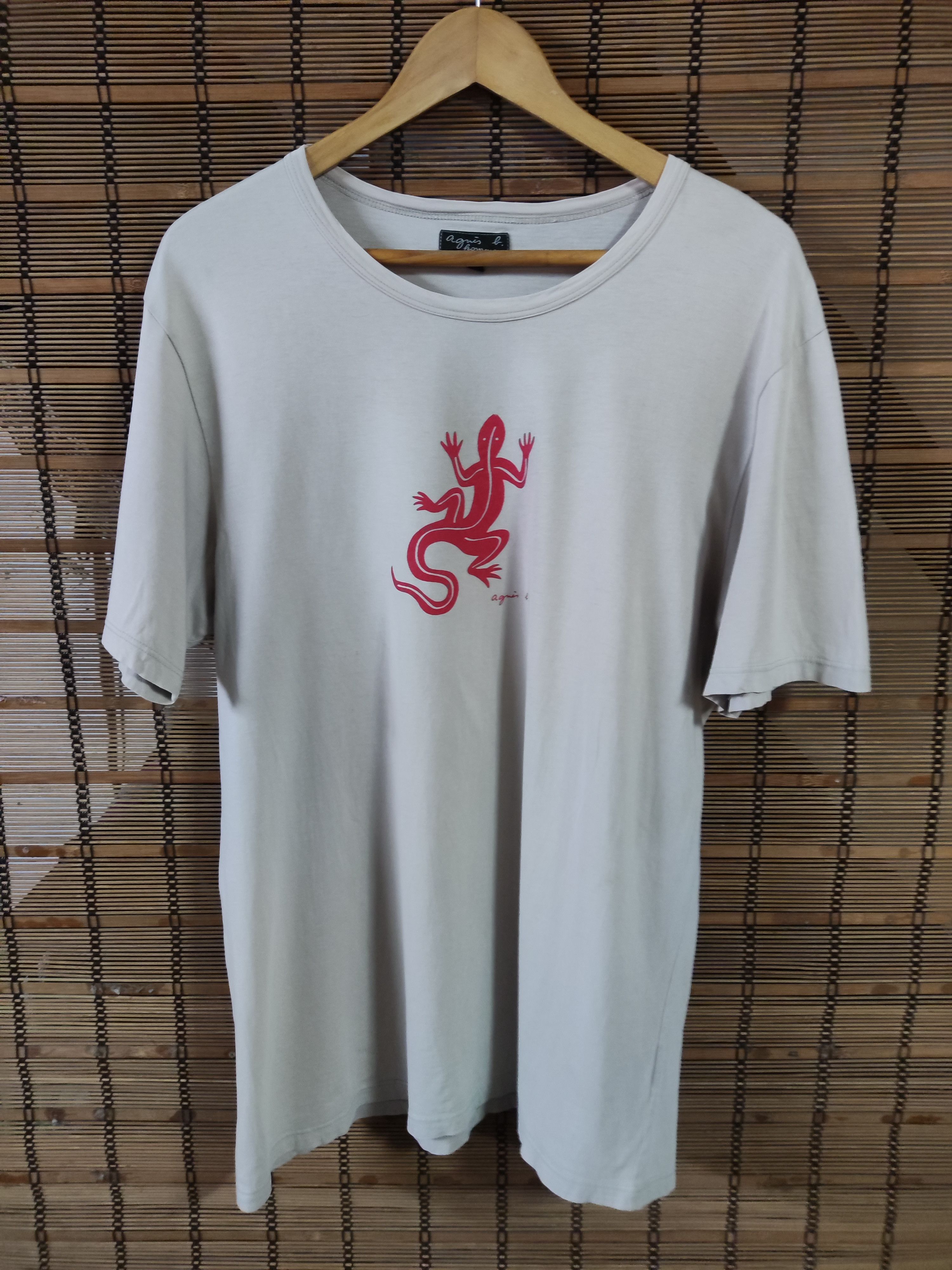Jean-Michel Basquiat × agnes b. Y2K Agnès b. Homme "Lézard" Logo boxxy Tee - Made in Japan Size L / US 10 / IT 46 - 1 Thumbnail