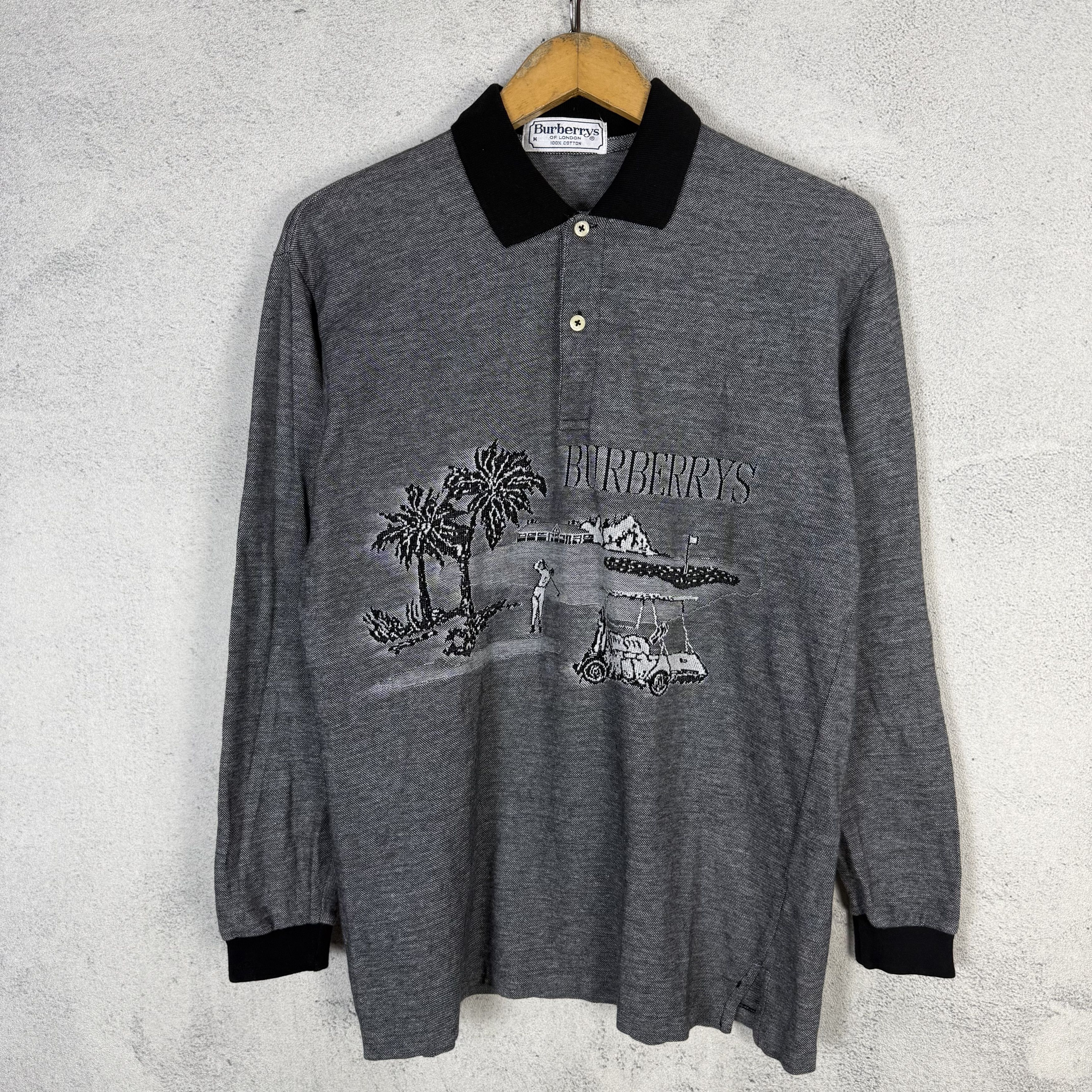 Burberry Vintage 90s Burberrys Longsleeve Polo Shirt | Grailed