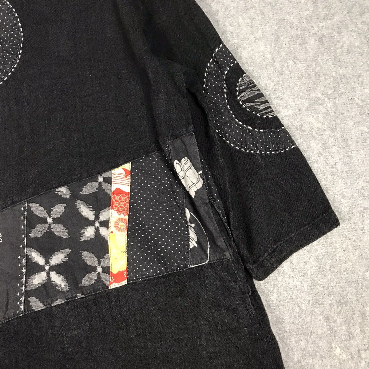 Japanese Brand MODE ASIAN PATCHWORK BUTTON JACKET WOMAN JAPAN Size L / US 10 / IT 46 - 9 Thumbnail
