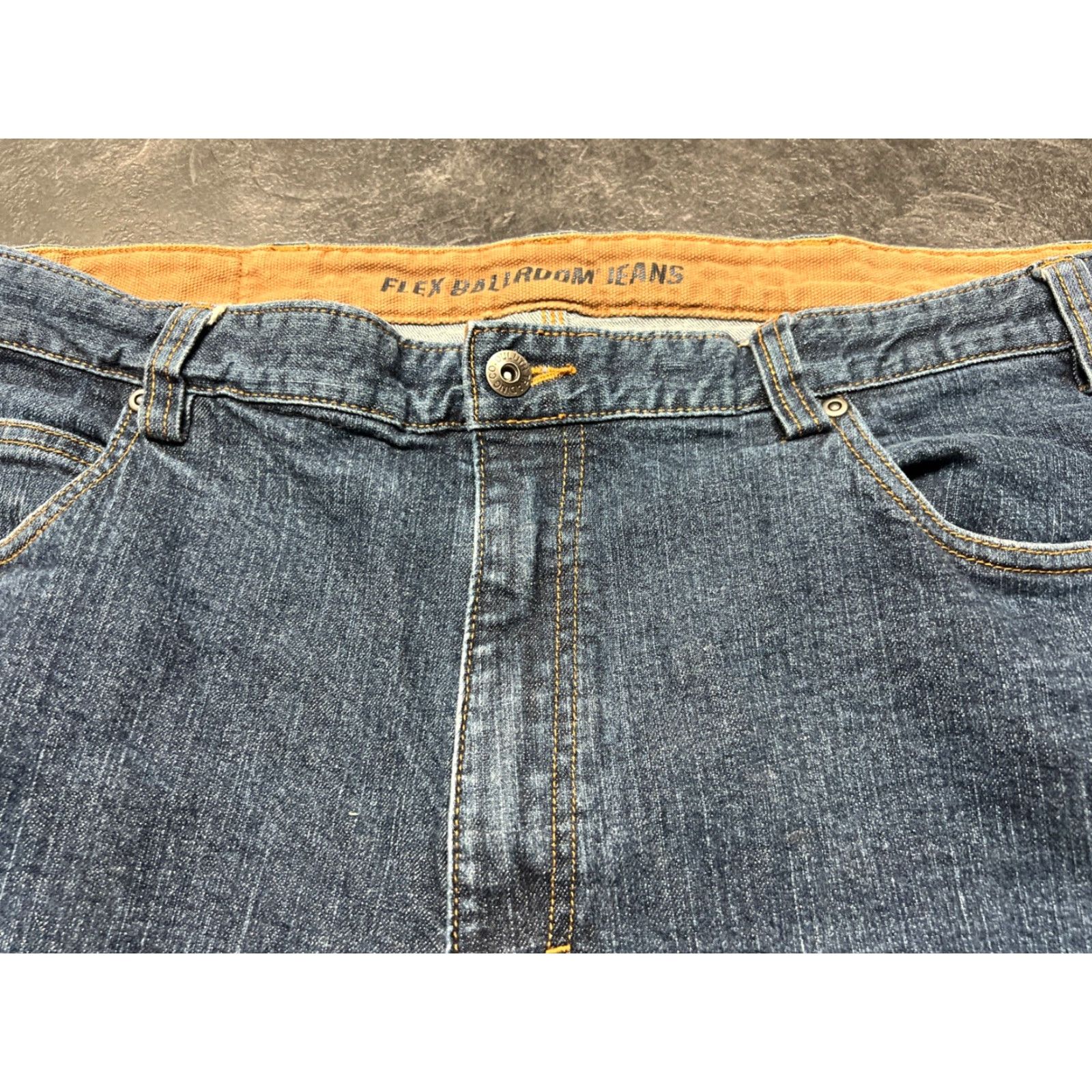 Vintage Duluth Trading Men’s Relaxed Fit Jeans 44x26 Denim Blue Stretch Zipper & Button Closure Size US 44 / EU 60 - 3 Thumbnail