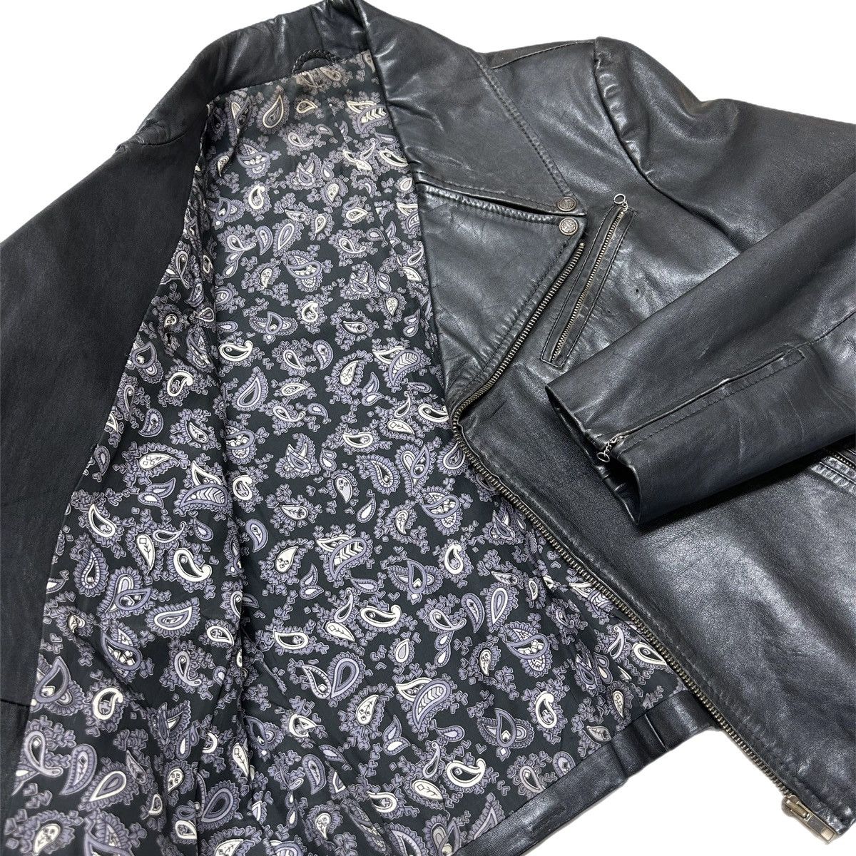 Vintage Vintage 1970s Moto Biker Leather Jacket Size US S / EU 44-46 / 1 - 3 Thumbnail