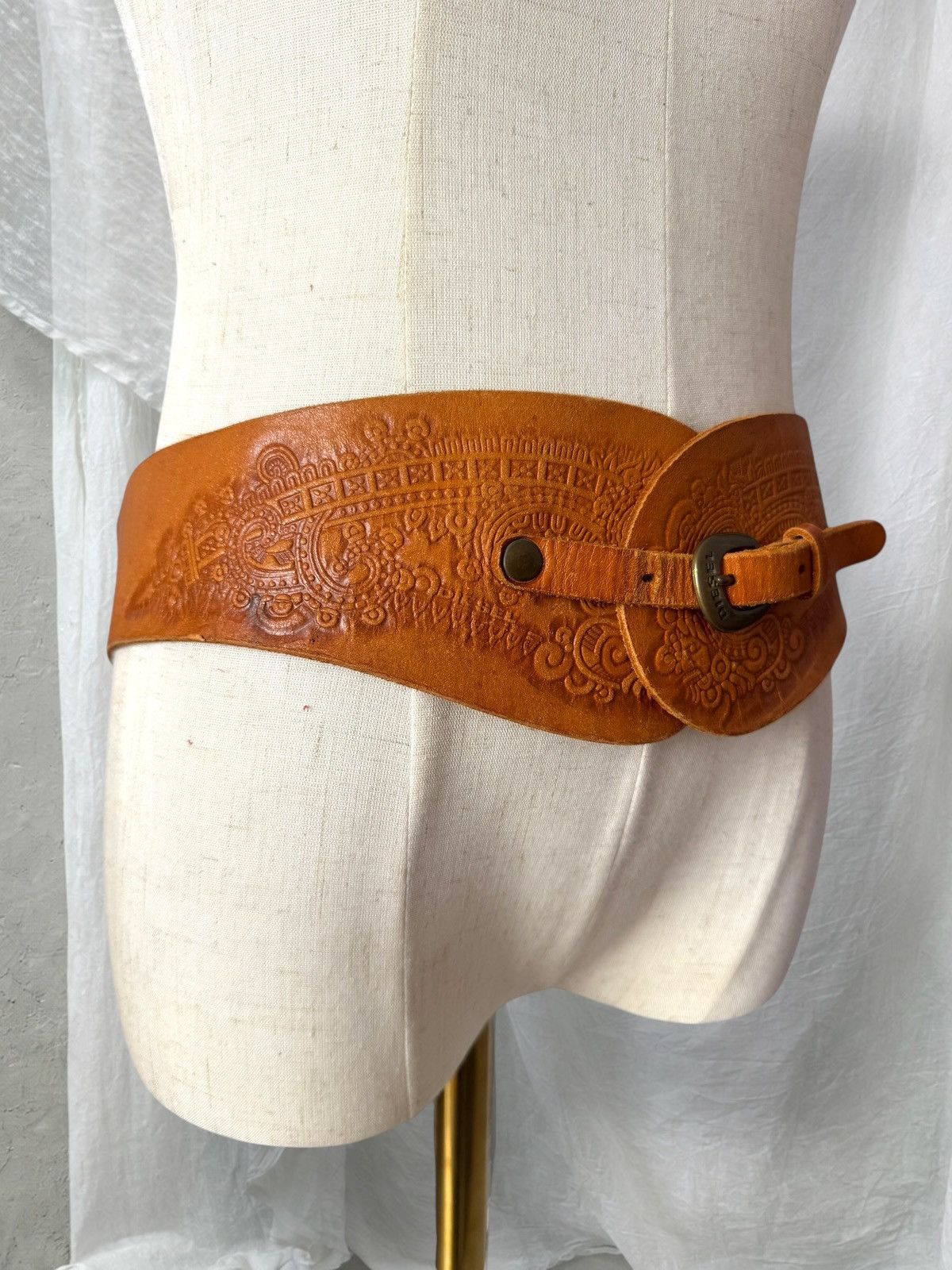 Diesel Diesel Vintage Archive Cow Leather Western Cowgirl Wide Belt Size ONE SIZE - 4 Thumbnail
