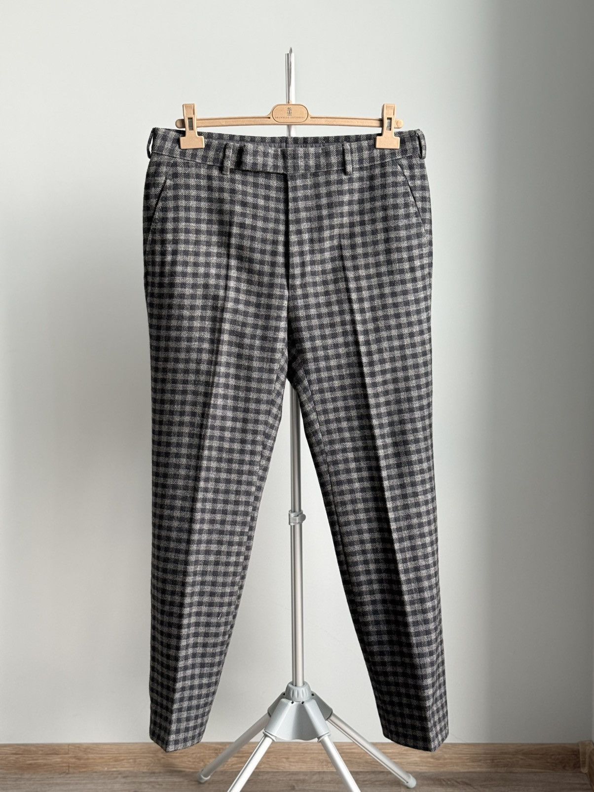Tom Ford Tom Ford Grey Silk / Wool Tailored Straight Leg Trousers Size US 34 / EU 50 - 7 Thumbnail