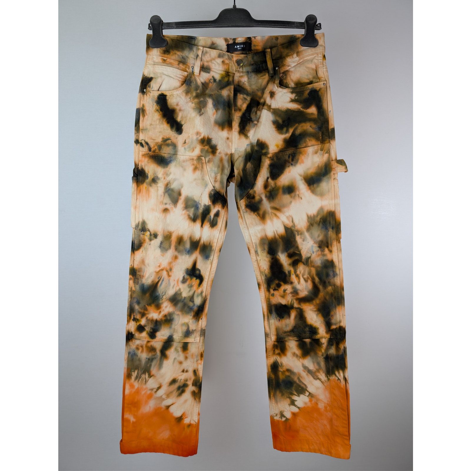 Amiri o1rshd1 Tie Dye Carpenter Pants in Khaki Size US 31 - 10 Thumbnail