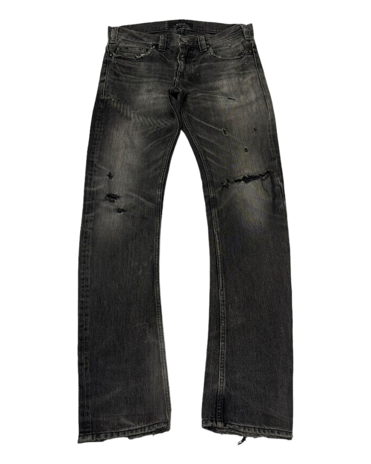 Japanese Brand VINTAGE HNBM DISTRESS PUNK NUMBER NINE IFSIXWASNINE DESIGN Size US 34 / EU 50 - 5 Thumbnail