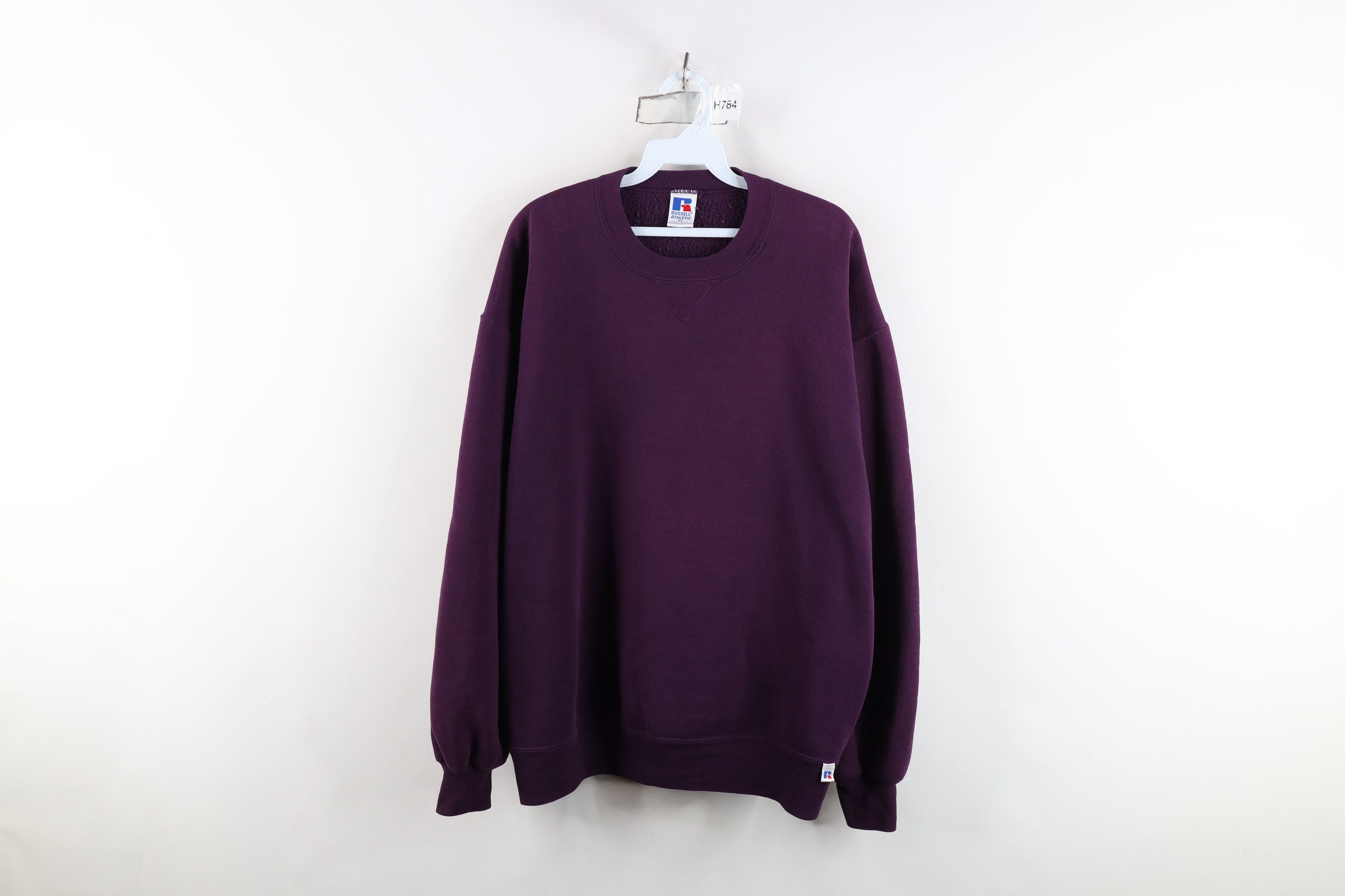 Russell Athletic Vintage 90s Russell Athletic Crewneck Sweatshirt Purple USA Size US XL / EU 56 / 4 - 1 Thumbnail