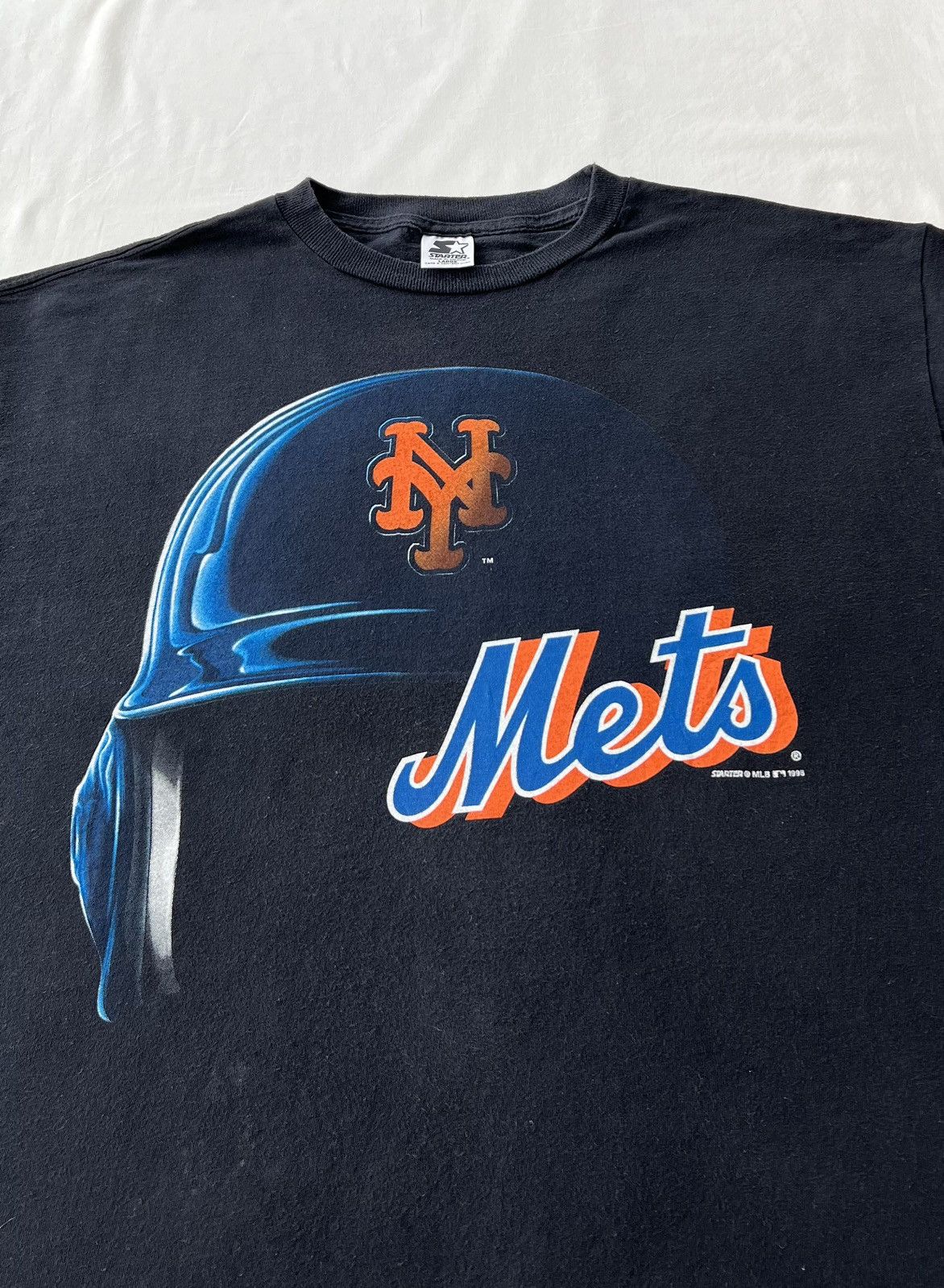 MLB Vintage 1998 New York Mets MLB Baseball Black T-shirt Size US L / EU 52-54 / 3 - 3 Thumbnail