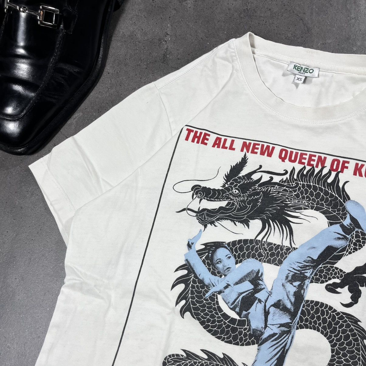 Kenzo Vintage 00s Kenzo Dragon Kick Kung Fu Big Logo Tee Tshirt Size US XS / EU 42 / 0 - 3 Thumbnail