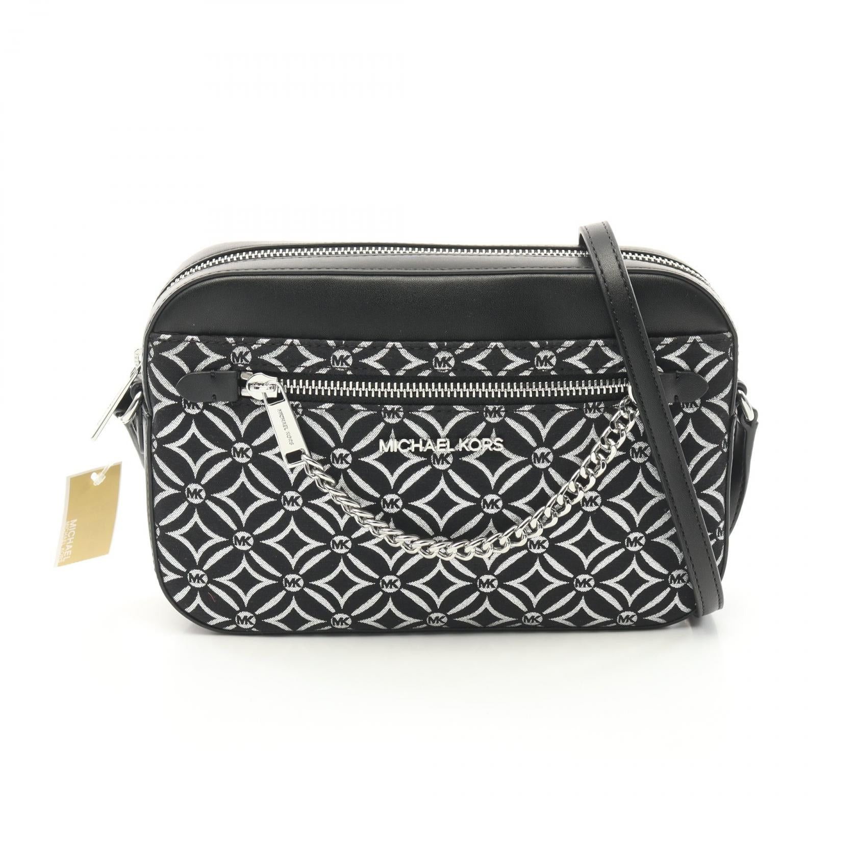 Michael Kors Michael Kors Jet Set Travel Shoulder Bag Canvas Leather Black Silver Size ONE SIZE - 1 Thumbnail
