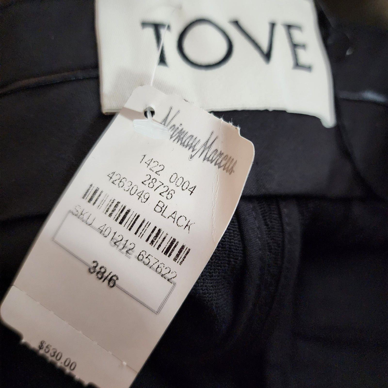 TOVE Tove Simone Black Wide Leg Pants Sz 38/6 | Cropped High Ris Size 28" / US 6 / IT 42 - 4 Thumbnail