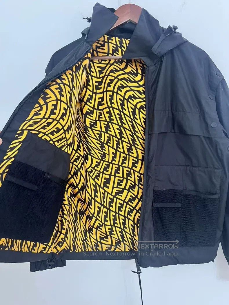 Fendi Fendi Black Lined Full-Print Logo Hooded Jacket Size US S / EU 44-46 / 1 - 3 Thumbnail