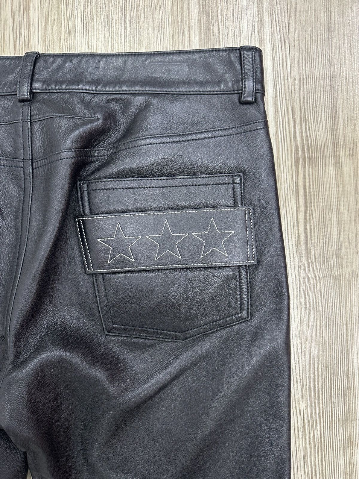 Givenchy Givenchy Riccardo Tischi 3 Star Leather Pants Size US 30 / EU 46 - 3 Thumbnail