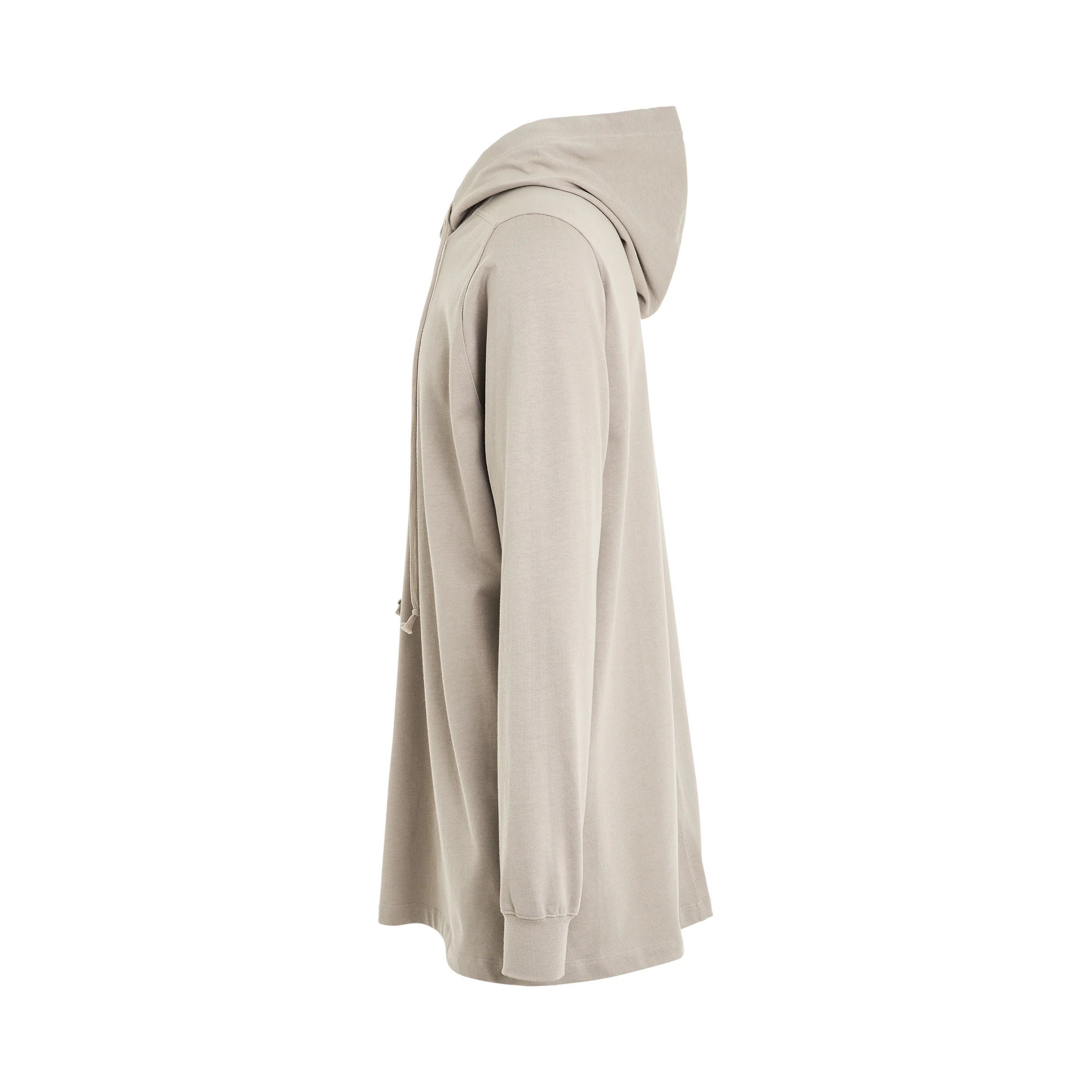 Rick Owens o1mris0824 Drawstring Long Hoodie in Pearl Size US M / EU 48-50 / 2 - 4 Thumbnail