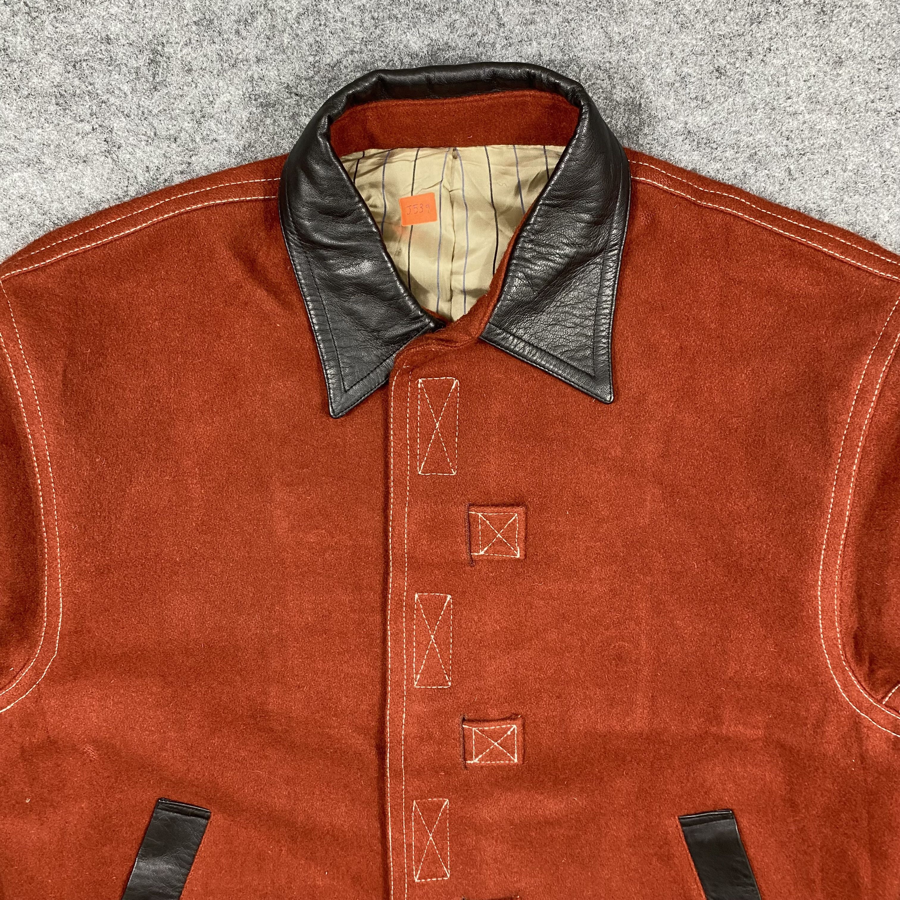Kapital VINTAGE LEATHER WOOL KAPITAL STYLE CHORE JACKET-J539 Size US L / EU 52-54 / 3 - 7 Thumbnail
