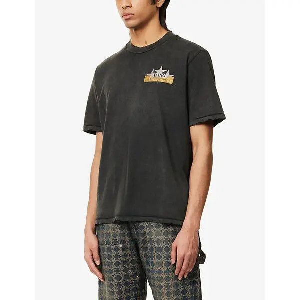 Amiri o1h1sh10525 Vintage Crystal Star T-Shirt in Black Size US XXL / EU 58 / 5 - 3 Thumbnail