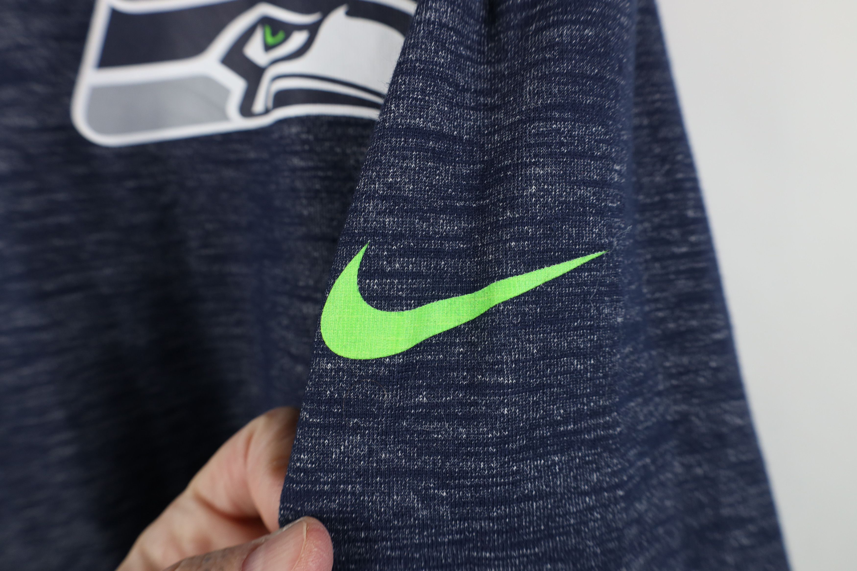 Nike Nike On Field Seattle Seahawks Football Hooded T-Shirt Blue Size US XXL / EU 58 / 5 - 4 Thumbnail