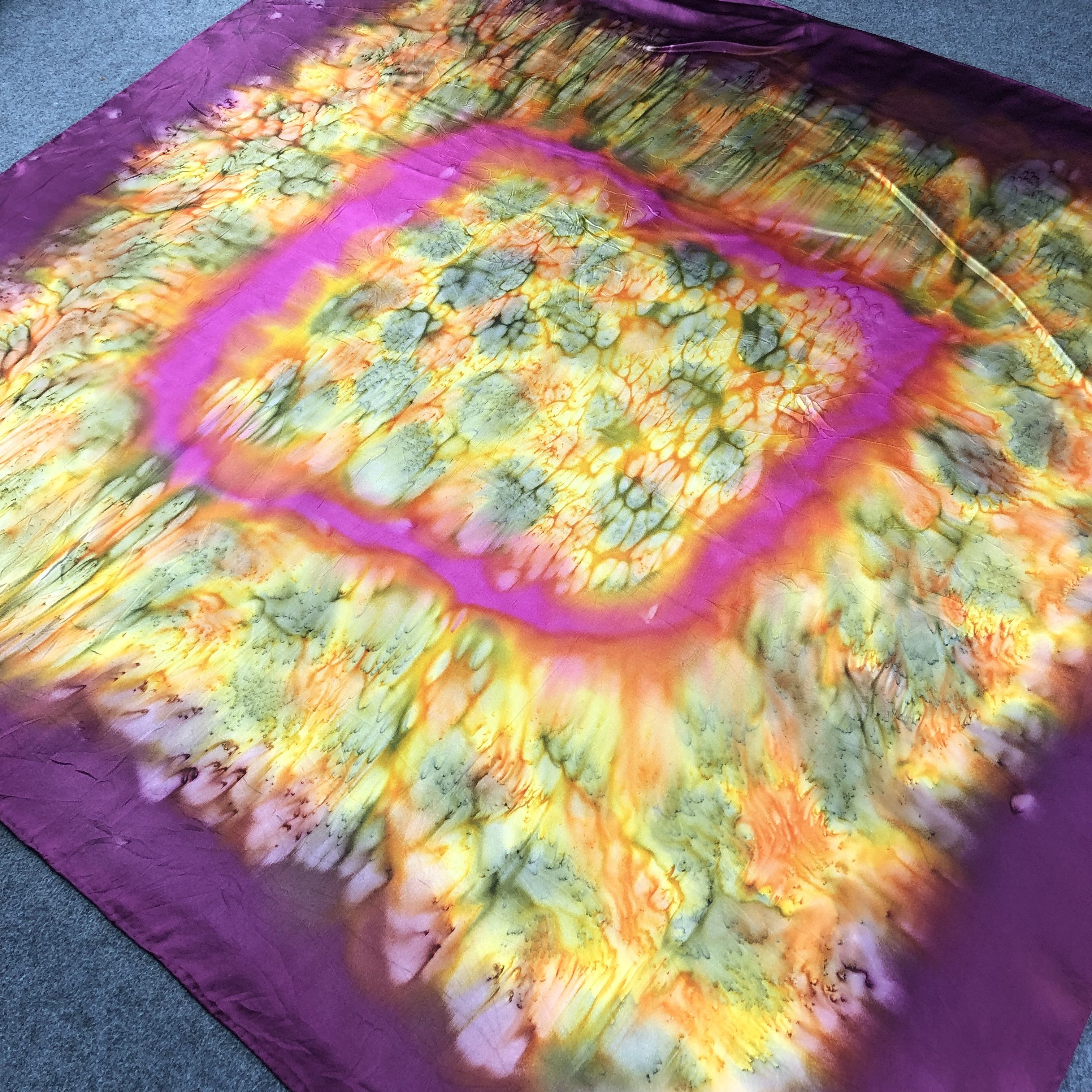 Japanese Brand Luxury Hand Rolled Silk Scarf M540 Size ONE SIZE - 2 Thumbnail