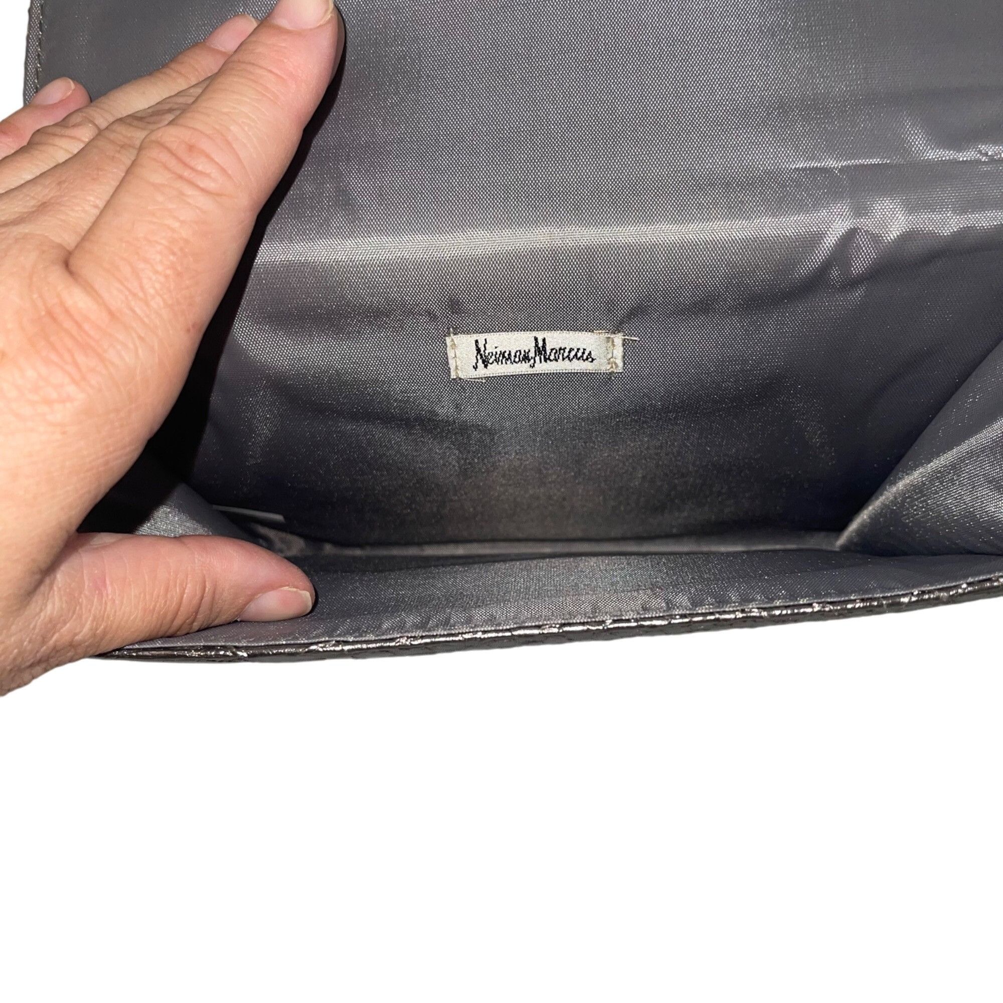 Neiman Marcus Neiman Marcus Womens Clutch Bag Silver Size ONE SIZE - 7 Thumbnail