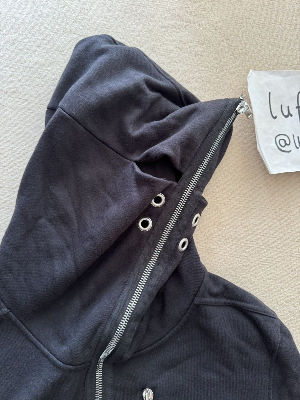 Rick Owens NEW | * SAMPLE * FW22 STROBE RUNWAY GIMP ZIP UP WITH EYELETS Size US M / EU 48-50 / 2 - 5 Thumbnail