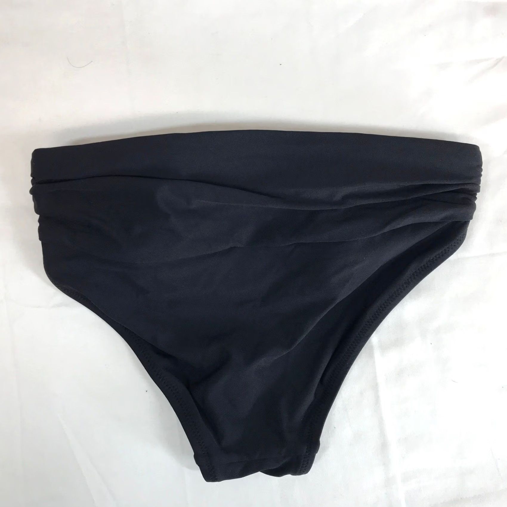 J.Crew J.Crew Bikini Bottom XXS Black Solid Ruched Swimwear Hardware Accents Size 24" / US 00 / IT 34 - 6 Thumbnail