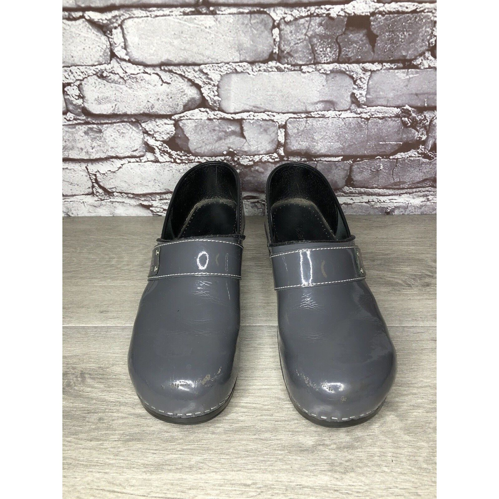 Other KOI by SANITA STEEL GRAY PATENT LEATHER CLOGS SHOES Women Sz Size US 9.5 / IT 39.5 - 17 Thumbnail