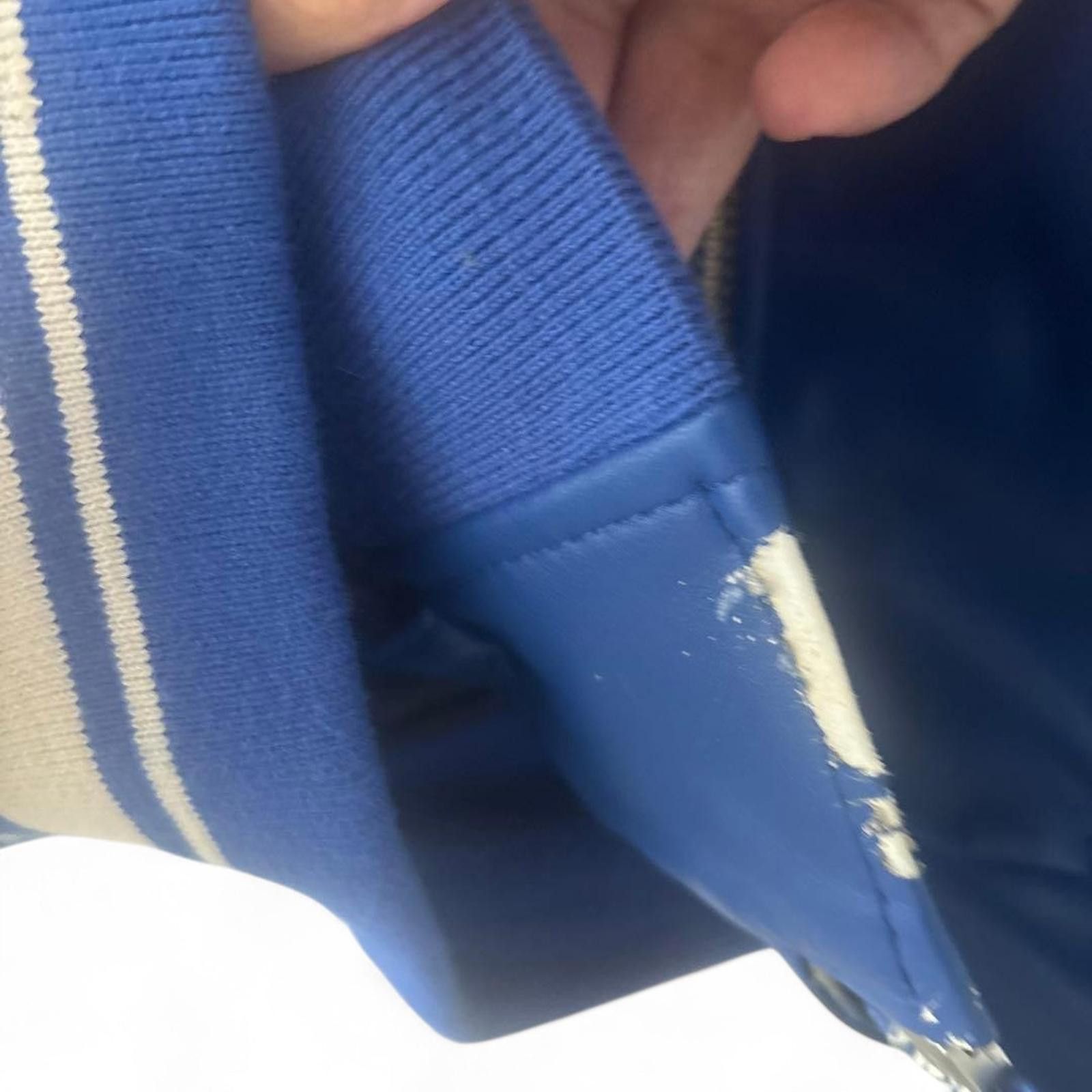 Avirex Avirex - Men's Blue Varsity Jacket with Zipper and Pockets Size US L / EU 52-54 / 3 - 7 Thumbnail