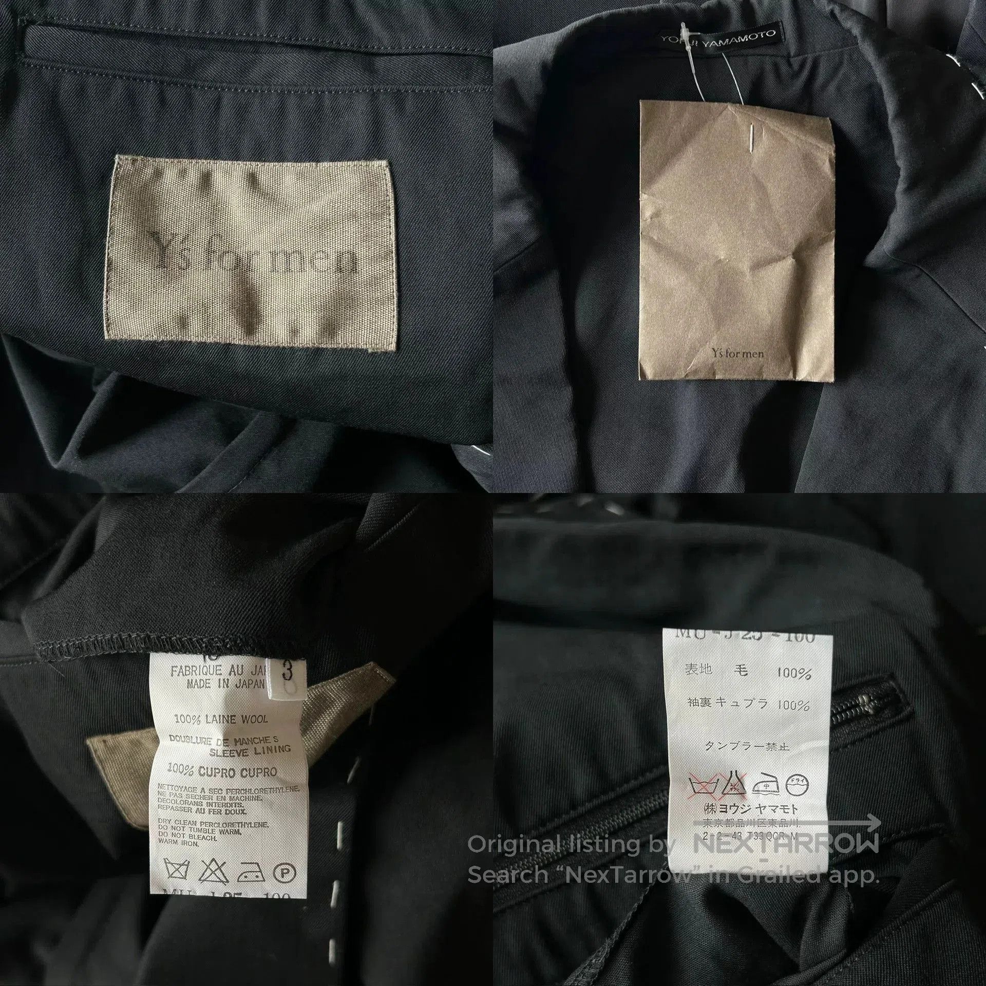 Yohji Yamamoto Yohji Yamamoto Black Tailored Suit Jacket. Size US M / EU 48-50 / 2 - 8 Thumbnail