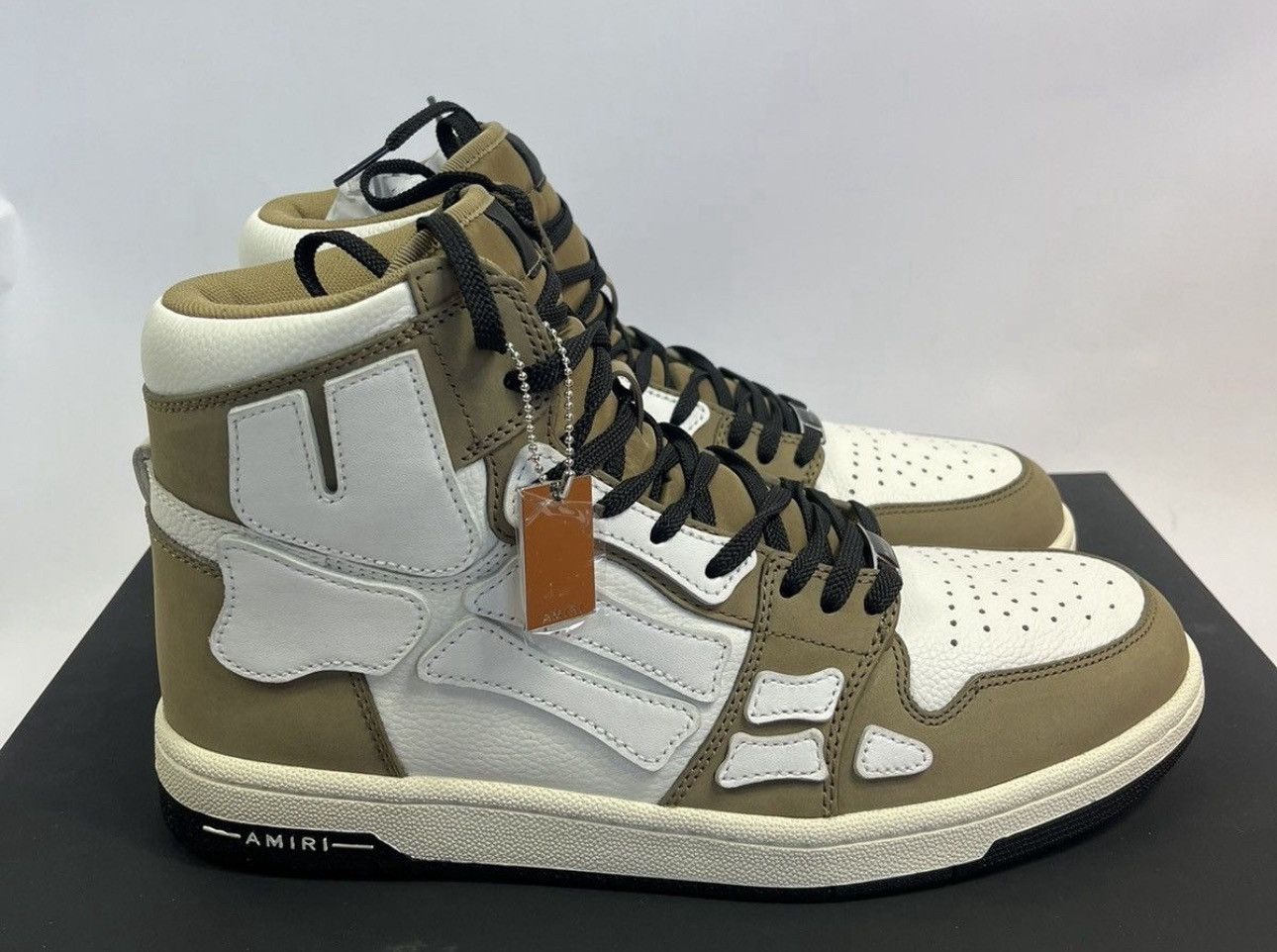 Amiri HIGHT TOP SKELETON BONE SNEAKERS Size US 10 / EU 43 - 1 Thumbnail