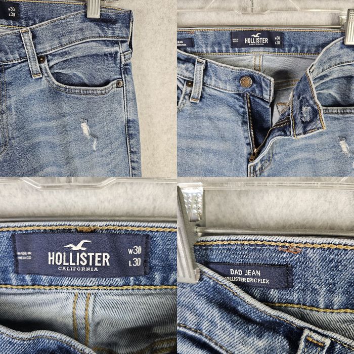 Men’s Hollister Classic Straight Leg Blue Denim Jeans Size 29x30 Medium  Wash EUC 