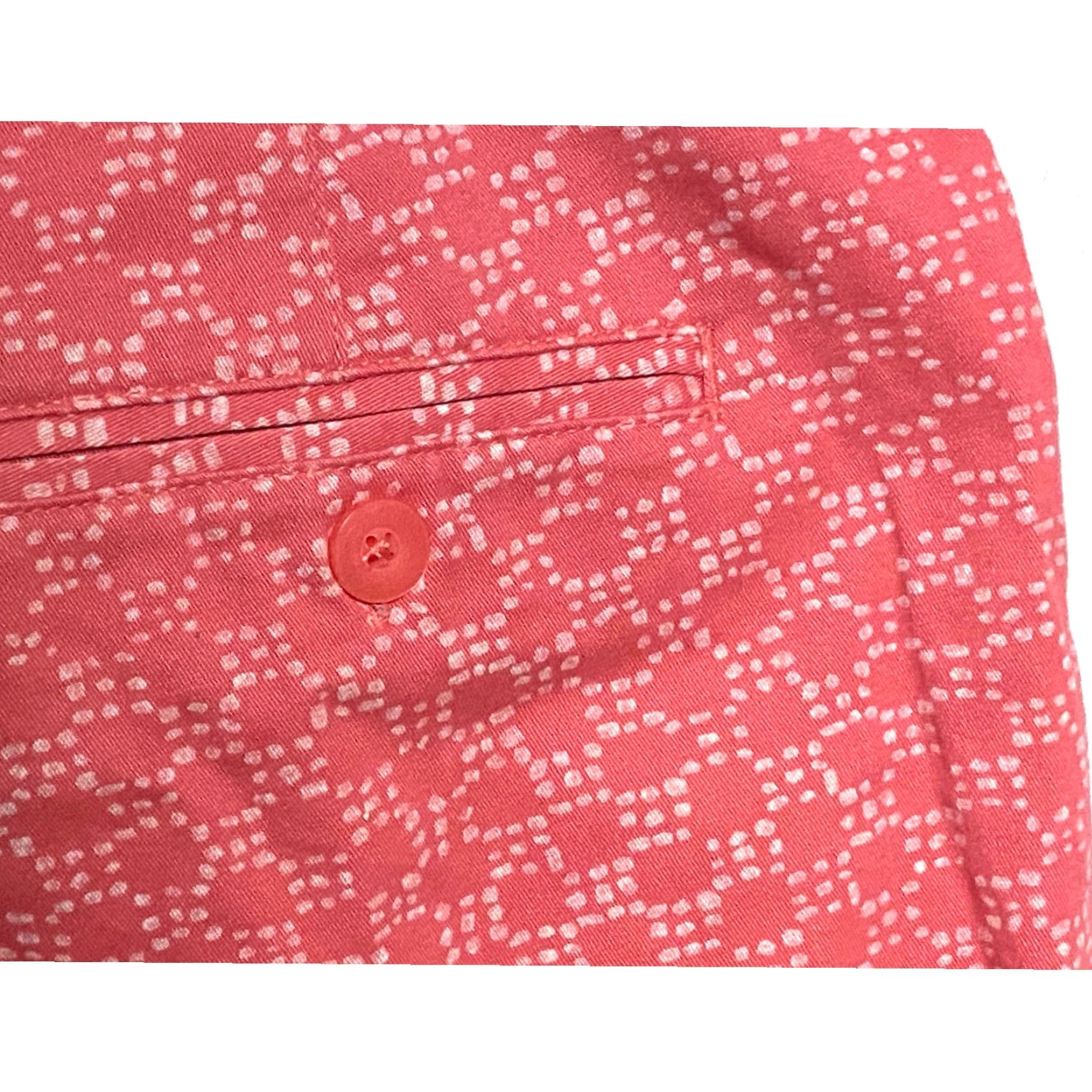 Lee VINTAGE? Lee Pink Geometric Shorts Belt Womens 8 Medium Natural Fit Just Below The Waist Shirt Size 30" / US 8 / IT 44 - 6 Thumbnail