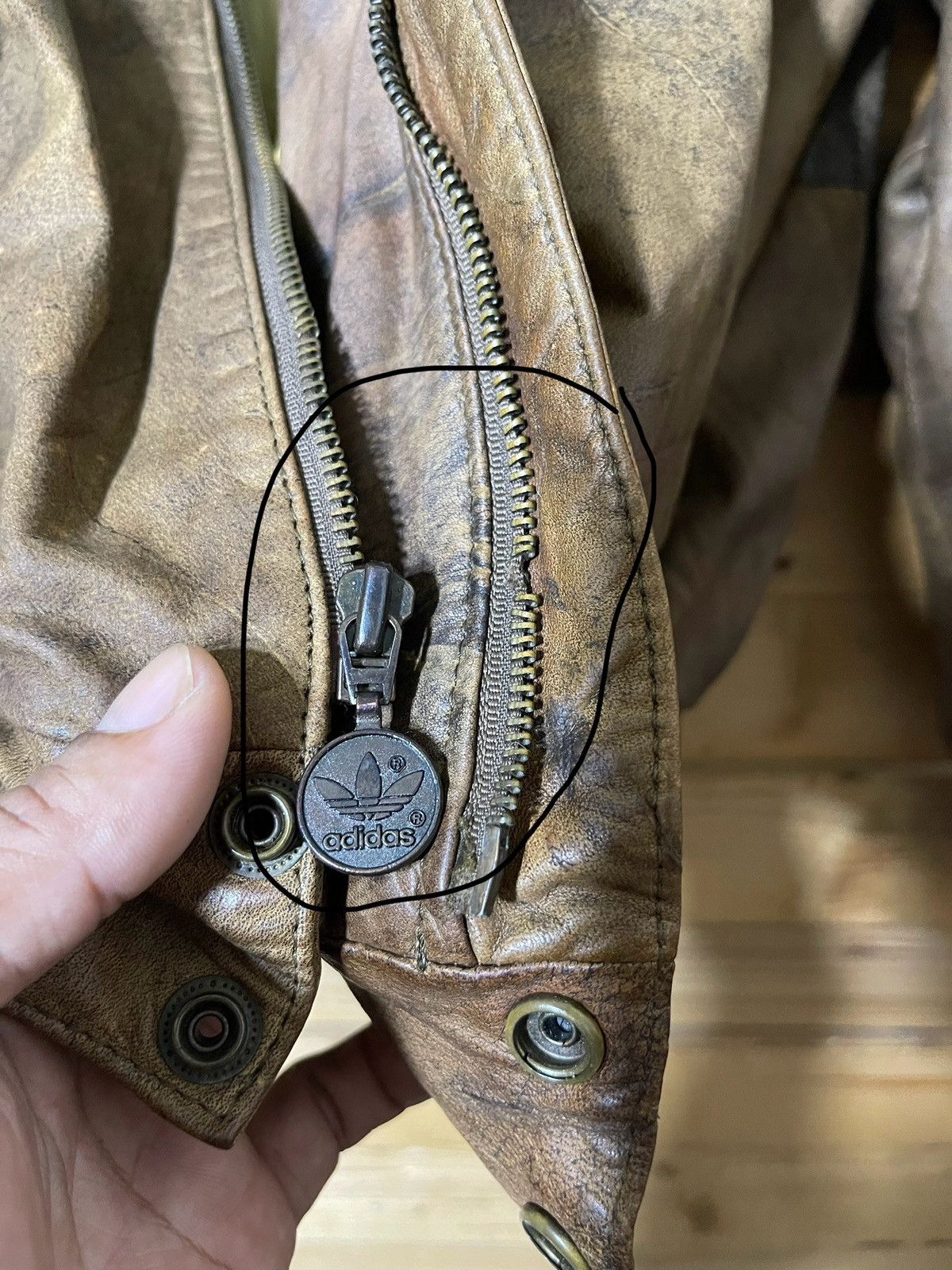 Adidas Vintage Adidas OLYMPIA 80s American Born USA leather jacket Size US M / EU 48-50 / 2 - 13 Thumbnail