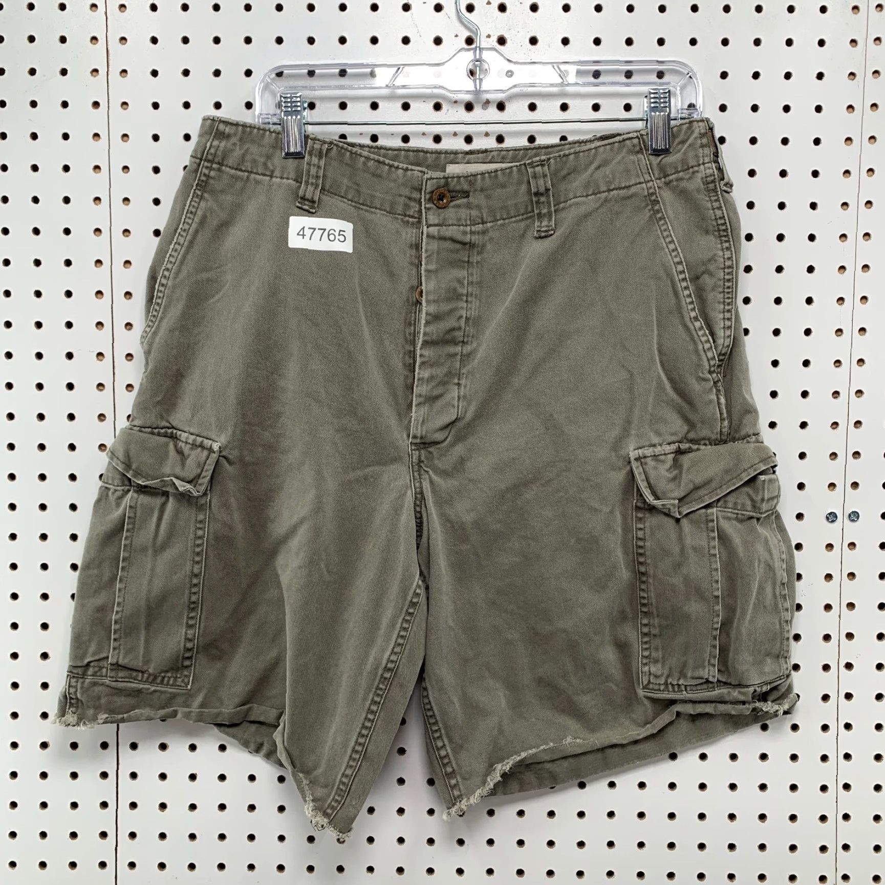 J.Crew J.CREW Military Cargo Shorts Mens 32x10 Green Distressed 100% Cotton Raw Hem - Cargo Shorts - Men - Green - 32x10 Size US 32 / EU 48 - 2 Thumbnail
