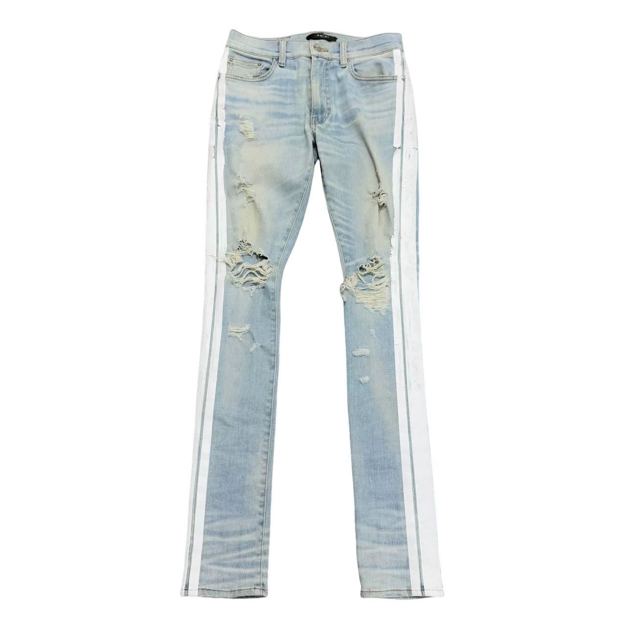 Amiri Amiri Distressed Side Stripe Jeans Size 30 Size US 30 / EU 46 - 1 Thumbnail