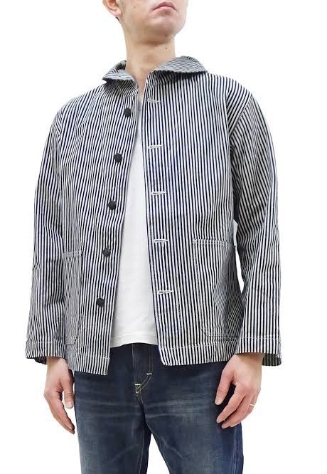 Buzz Rickson's LIKE NEW! Buzz Rickson’s Navy WWII Utility Hickory Jacket Size US S / EU 44-46 / 1 - 9 Thumbnail