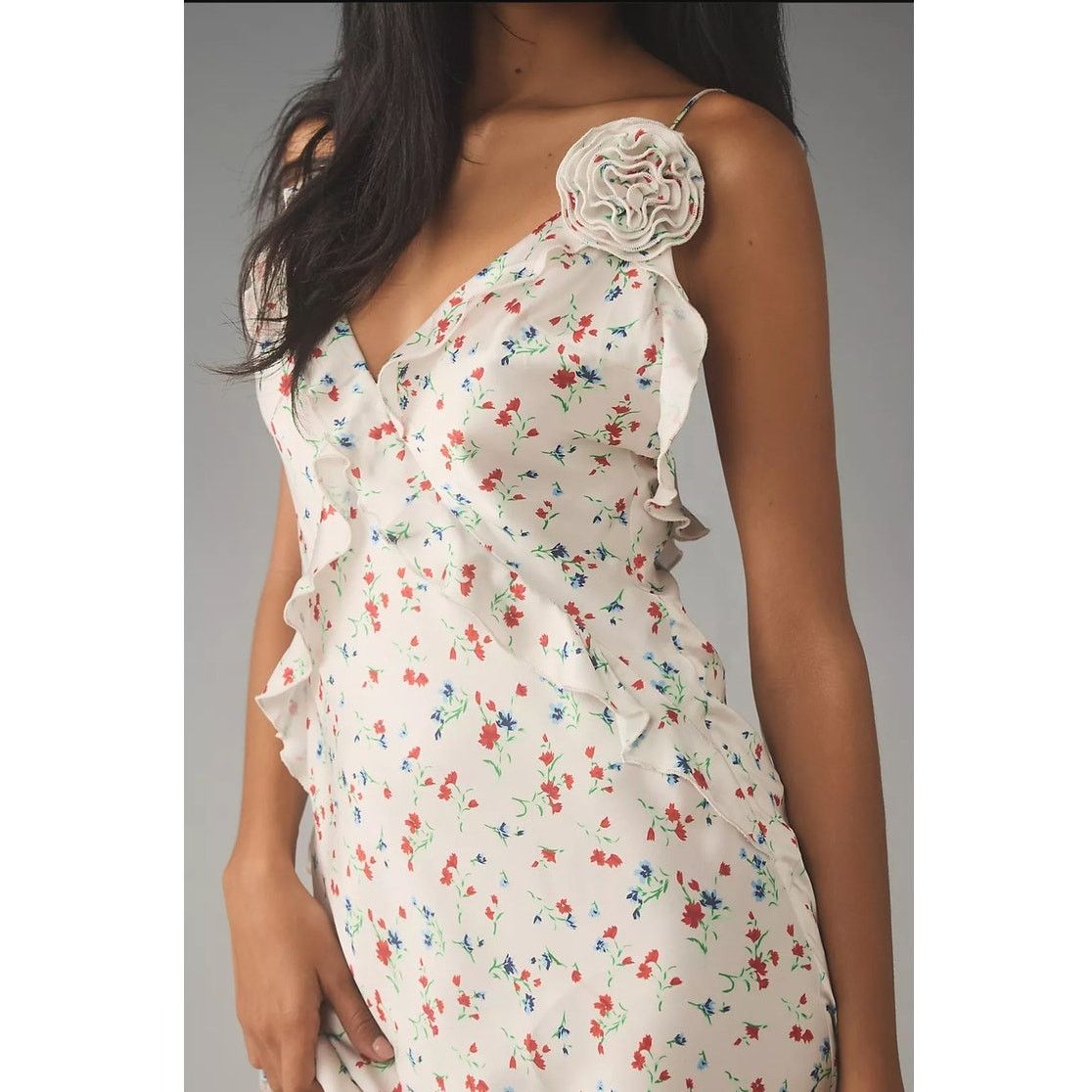 Anthropologie NWT Bardot Olea Sleeveless Ruffle Midi Dress $148 SIZE 8 Size M / US 6-8 / IT 42-44 - 2 Thumbnail