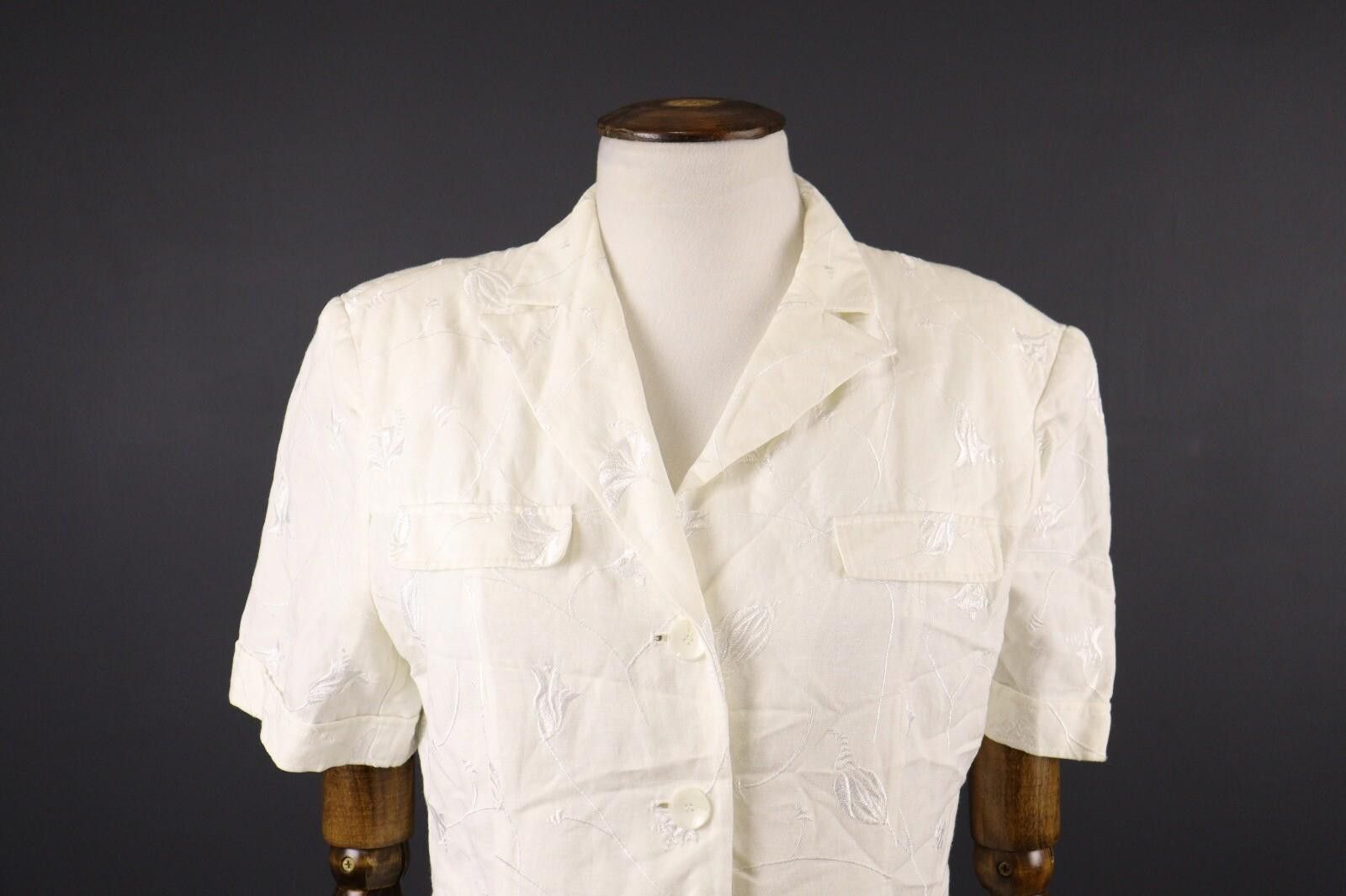 Polo Ralph Lauren Laurel by Escada Linen Floral Blouse Shirt Size 38 Size M / US 6-8 / IT 42-44 - 2 Thumbnail