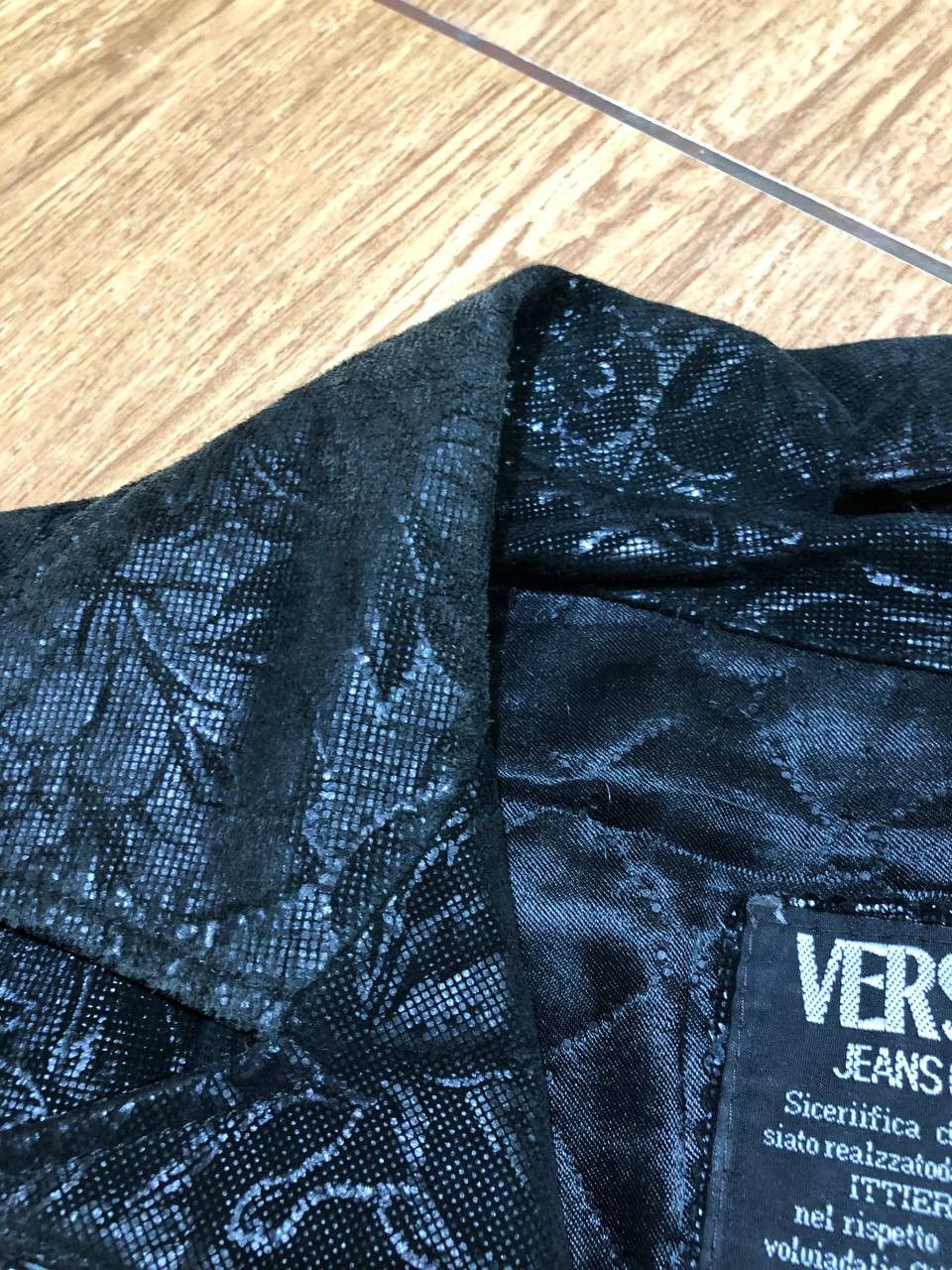 Versace Jeans Couture Versace Retro leather Floral Blazer Jacket Size US L / EU 52-54 / 3 - 20 Thumbnail