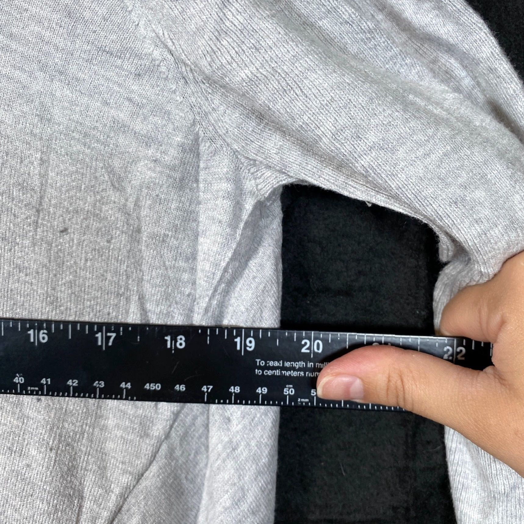 Vintage Chicos Womens Sweater Gray Featherweight Cashmere Blend Asymmetrical 2 (L) Size L / US 10 / IT 46 - 6 Thumbnail