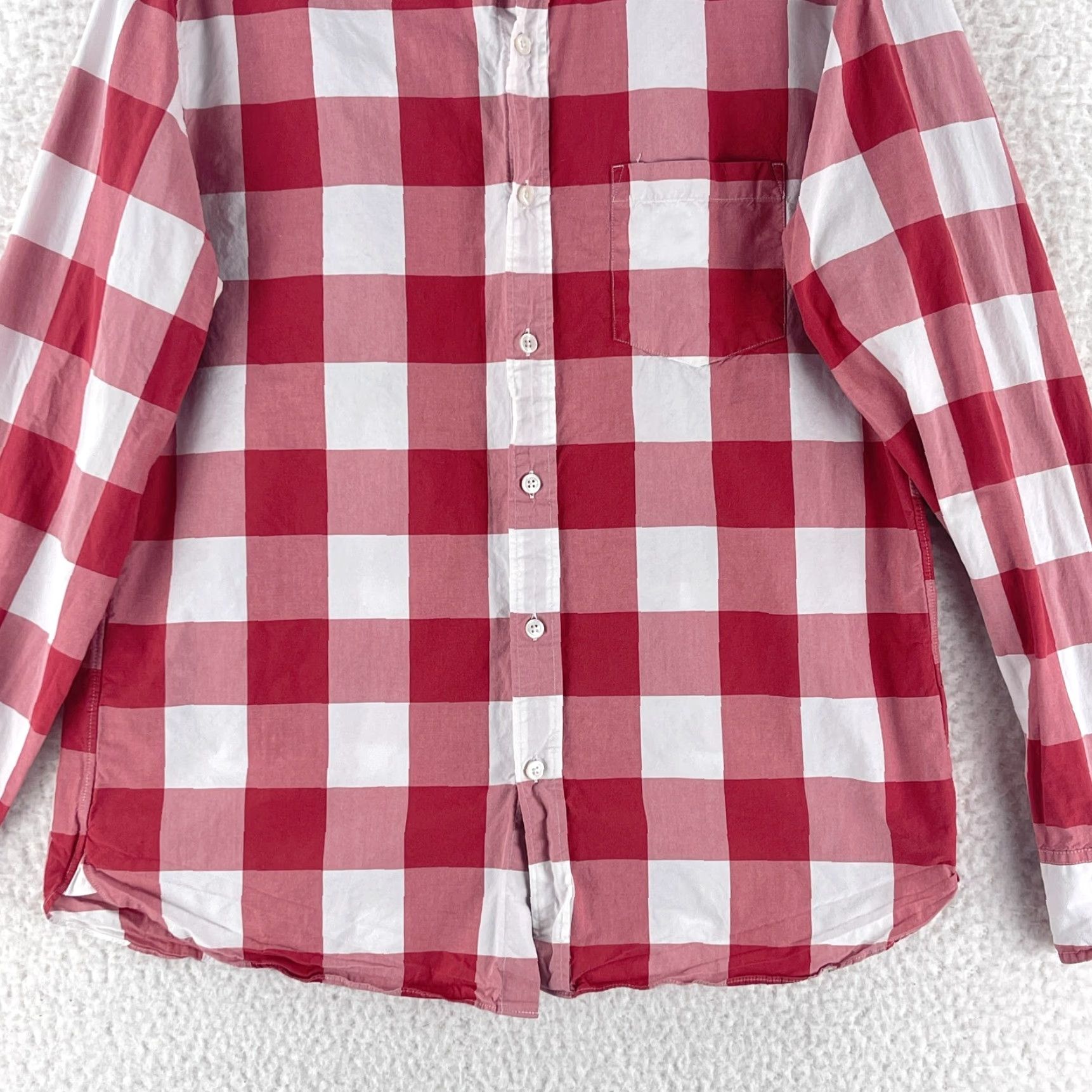 J.Crew J. Crew Button-Up Shirt Men Large Red Plaid Print Long Sleeve 100% Cotton Casual Size US L / EU 52-54 / 3 - 4 Thumbnail