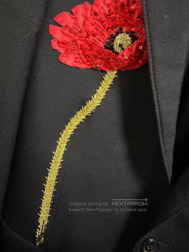 Saint Laurent Paris Saint Laurent Paris Poppy Flower Suit Size US XS / EU 42 / 0 - 3 Thumbnail