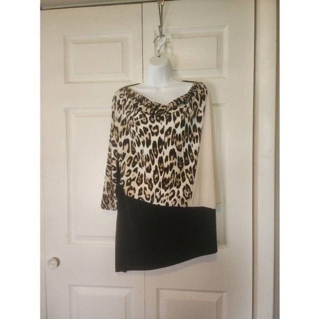 Chicos Chico's Animal Print Blouse Size L / US 10 / IT 46 - 1 Thumbnail