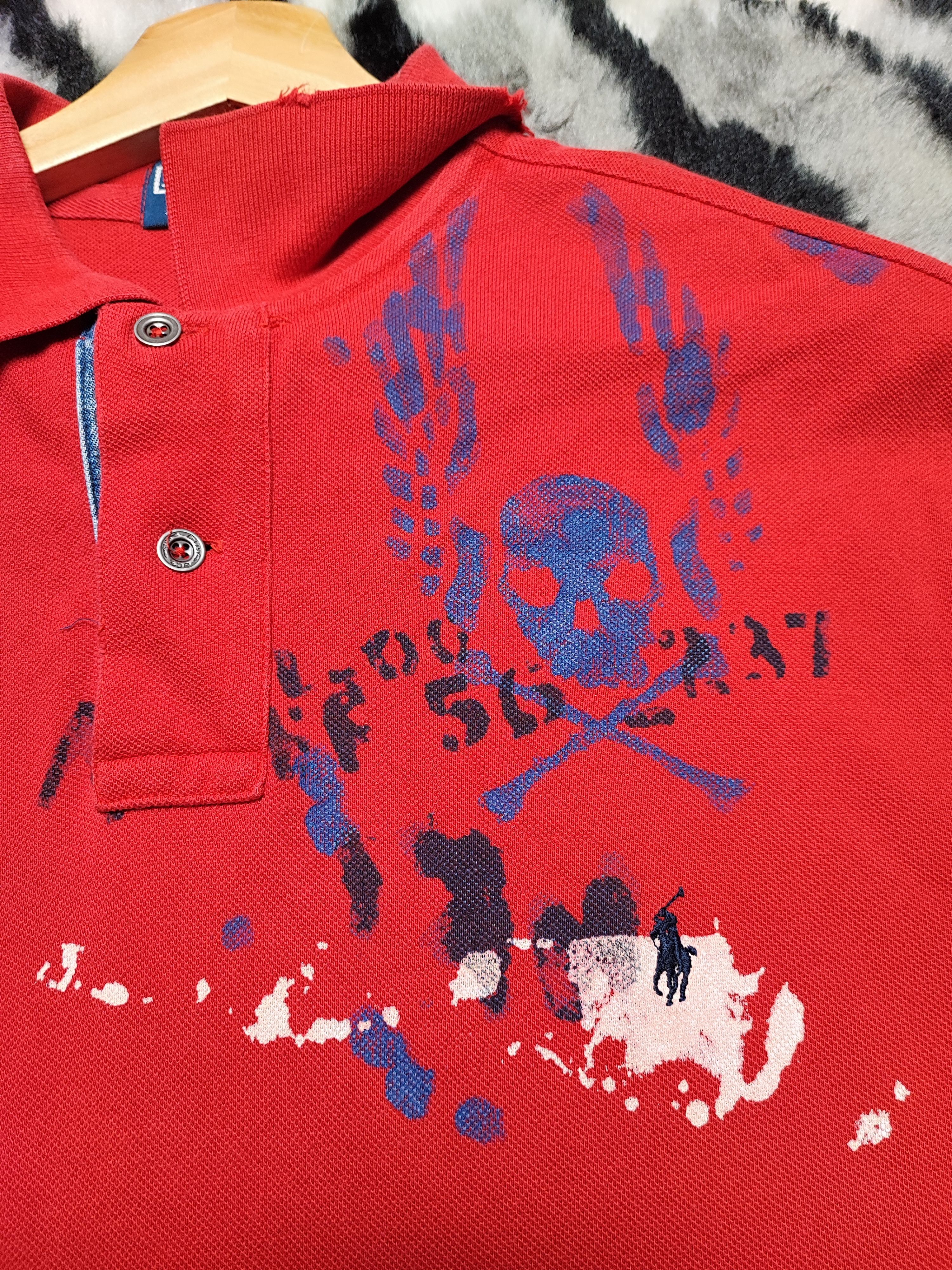 Polo Ralph Lauren Vintage Polo Ralph Lauren Skull Design Red Size US M / EU 48-50 / 2 - 5 Thumbnail