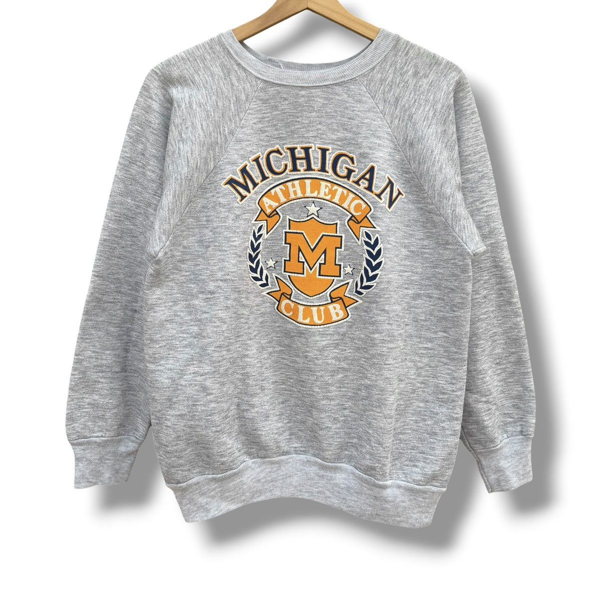 Logo 7 Vintage 80s University Michigan Logo 7 Crewneck Sweatshirt Size US M / EU 48-50 / 2 - 1 Thumbnail