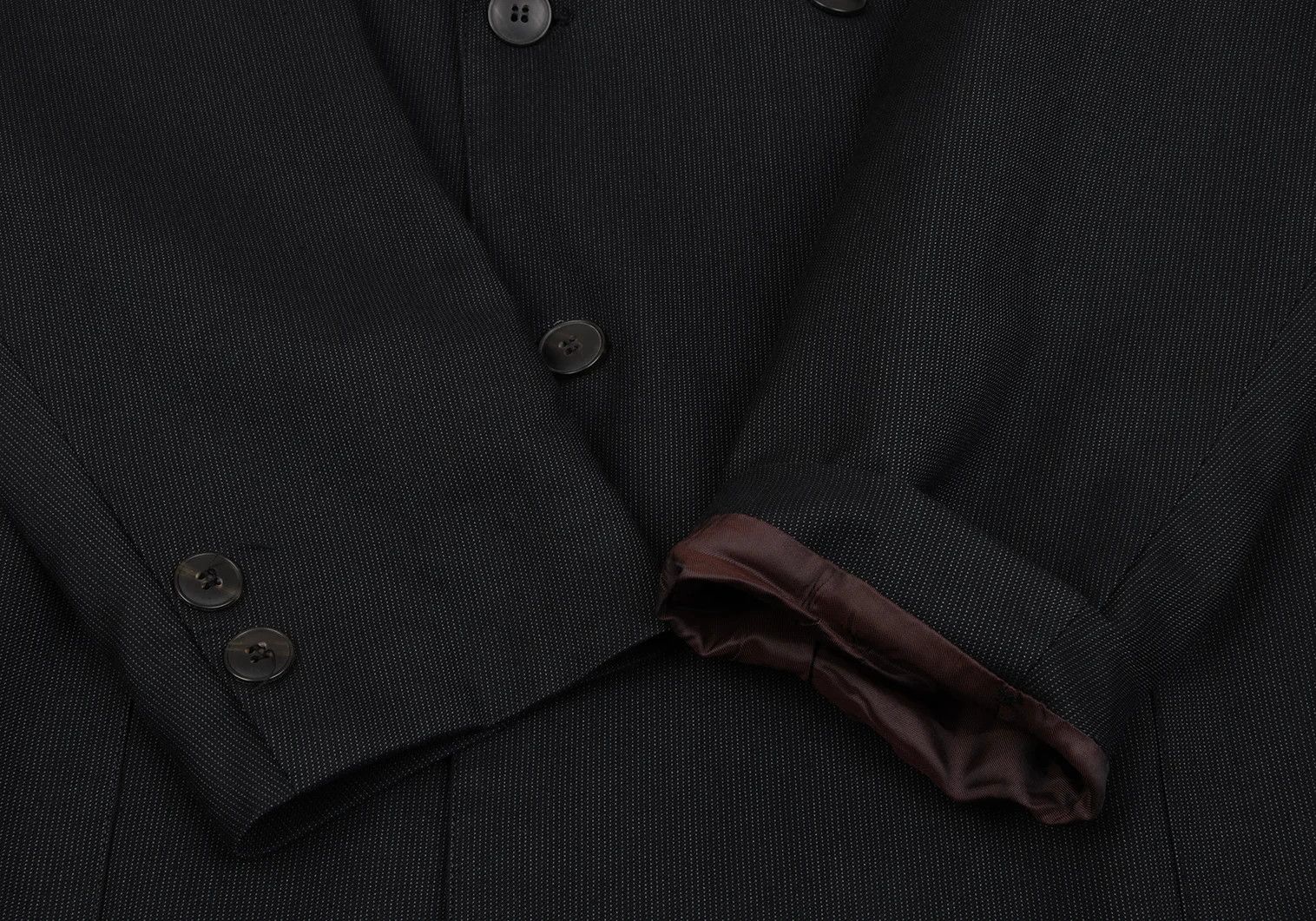 Jean Paul Gaultier Cotton Rayon Pinstripe Peak Lapel Jacket Charcoal 52 Size US L / EU 52-54 / 3 - 9 Thumbnail