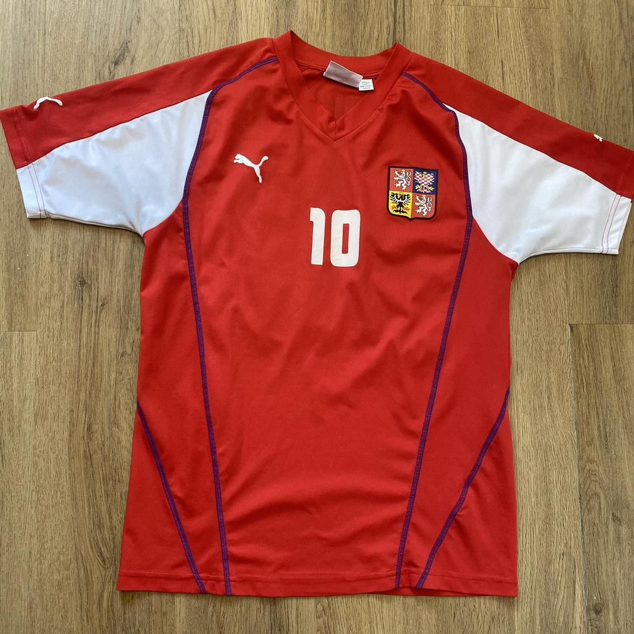 Puma 2002-03 Rosicky Cech Republic Football Shirt Puma Home Size US L / EU 52-54 / 3 - 2 Thumbnail