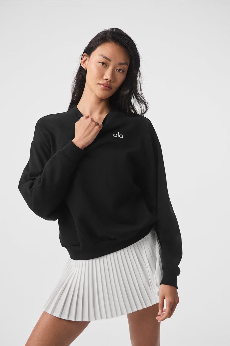 Alo Yoga Alo CrewNeck Pullover Unisex Size M Black With Tags Size M / US 6-8 / IT 42-44 - 3 Thumbnail