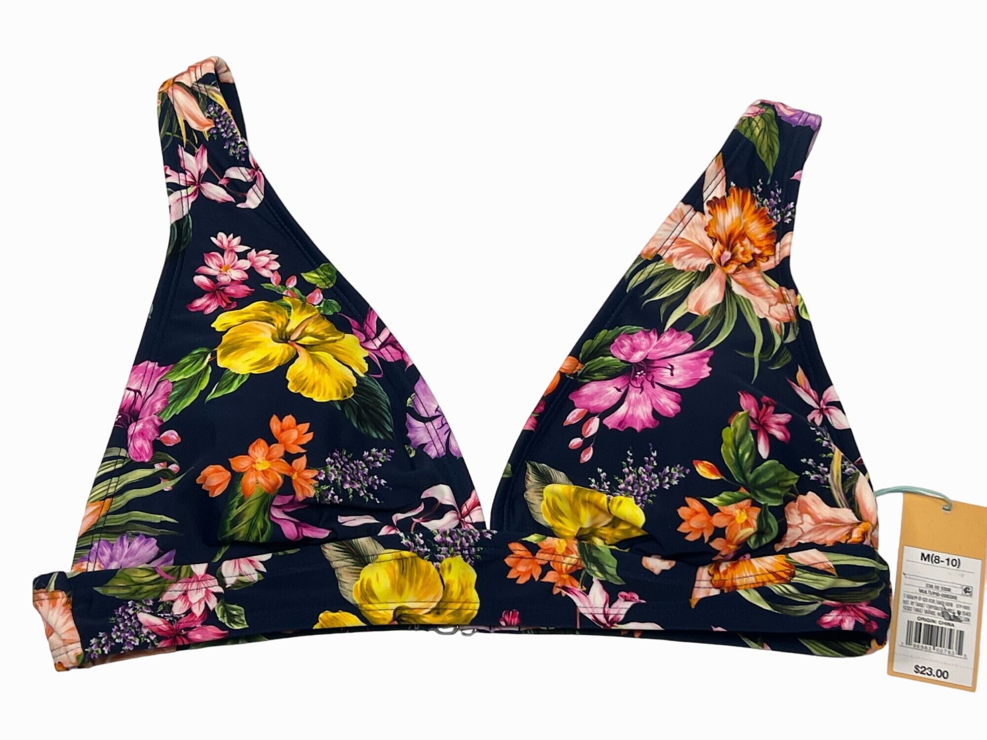 Other Kona Sol - Women's Tropical Print Longline Bikini Swim Top - Size ONE SIZE - 3 Thumbnail